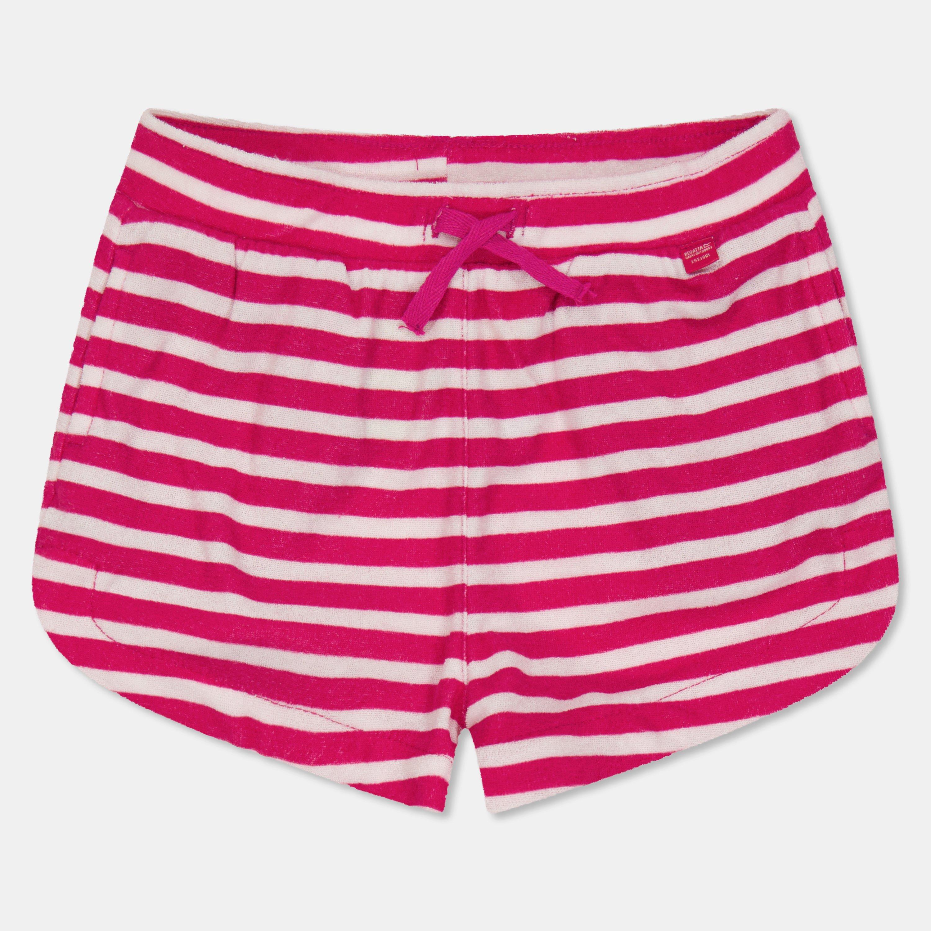 PnkFus/WhtSt - Regatta - Unisex Kids' Dayana Fleece Jogger Shorts - 1