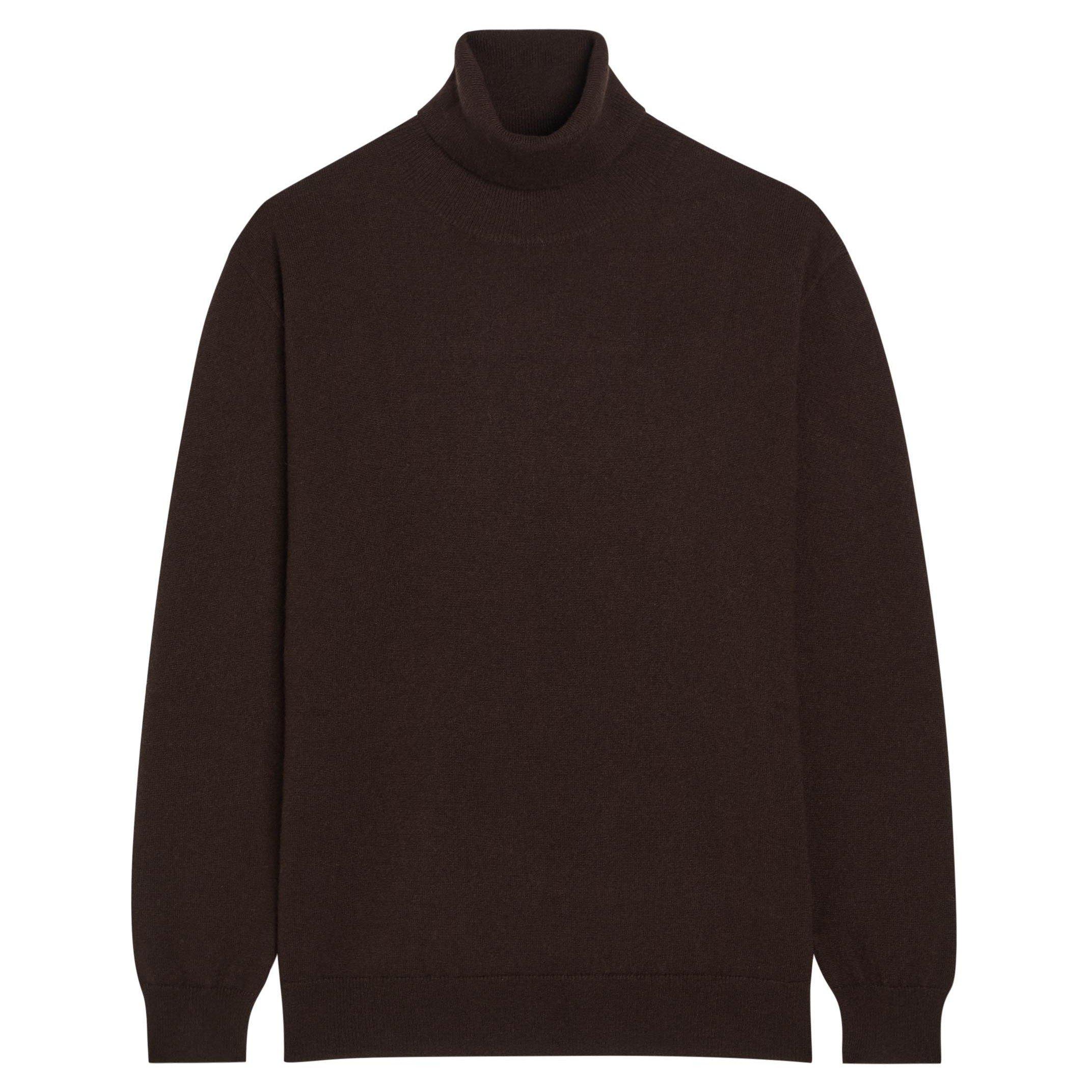 DARK BROWN - Brunello Cucinelli - Women's Embellished Cashmere Turtle-Neck Jumper - 1