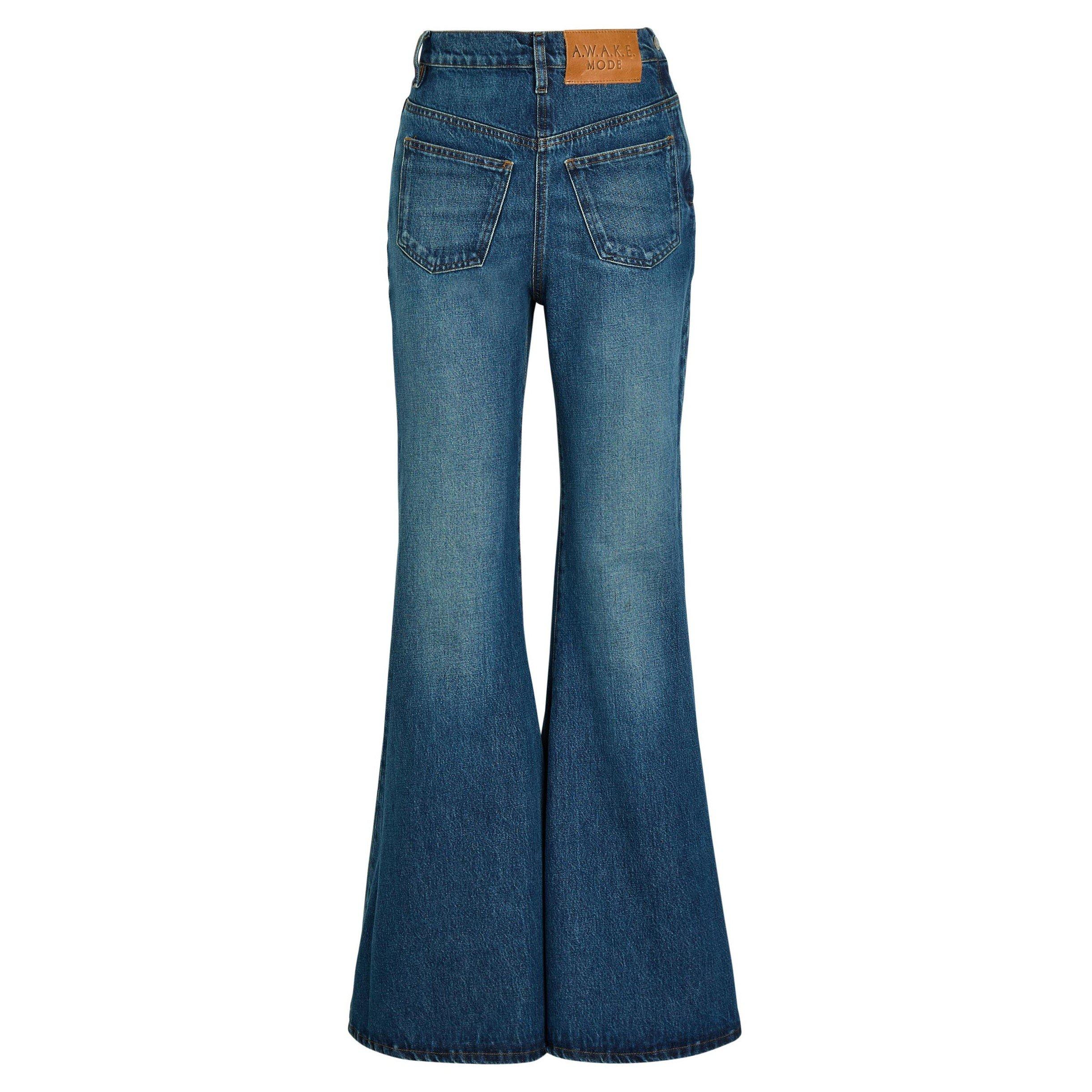 BLUE DENIM - Unknown - FLARED MIRROR JEANS