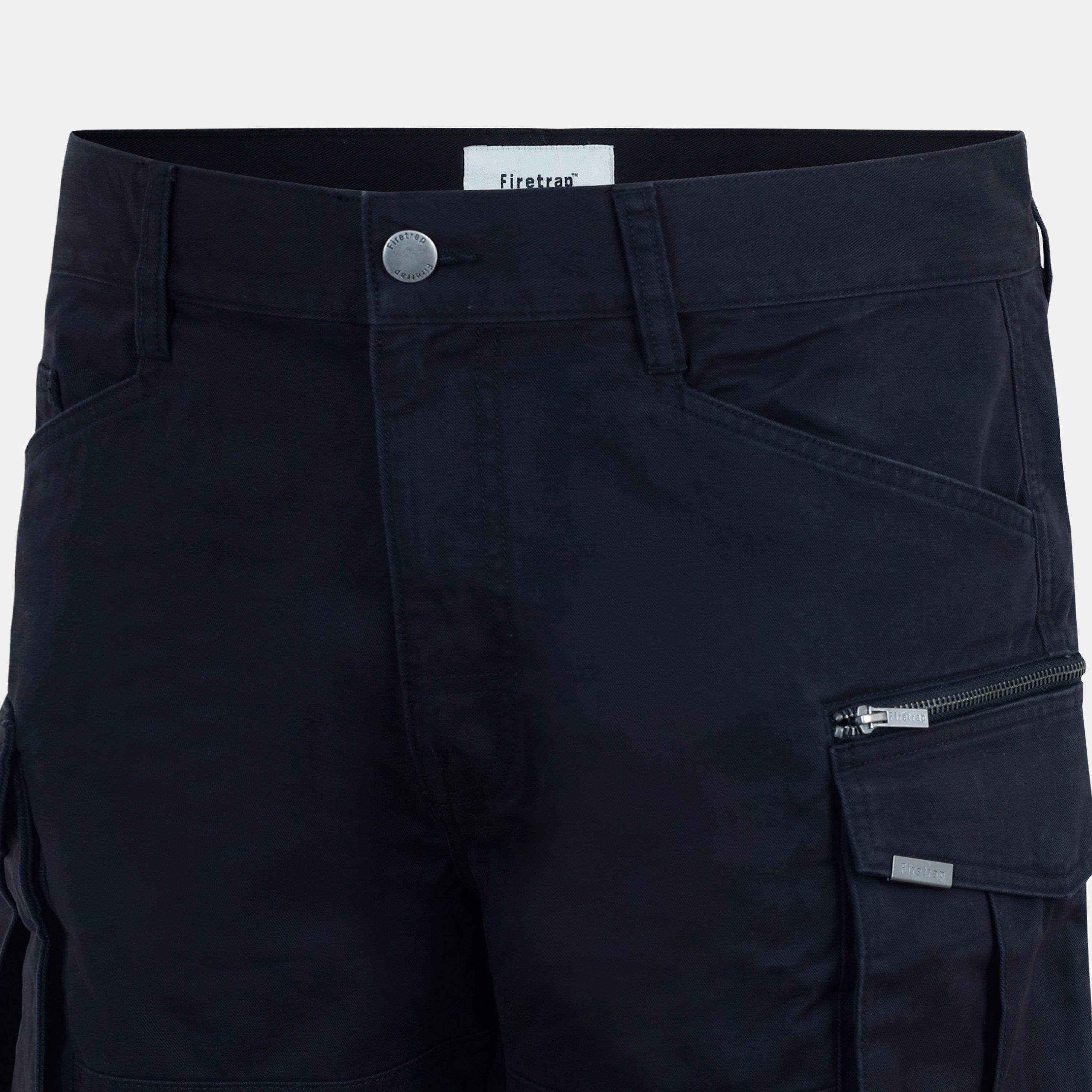 Gewaschenes Schwarz - Firetrap - BTK Shorts Mens - 6