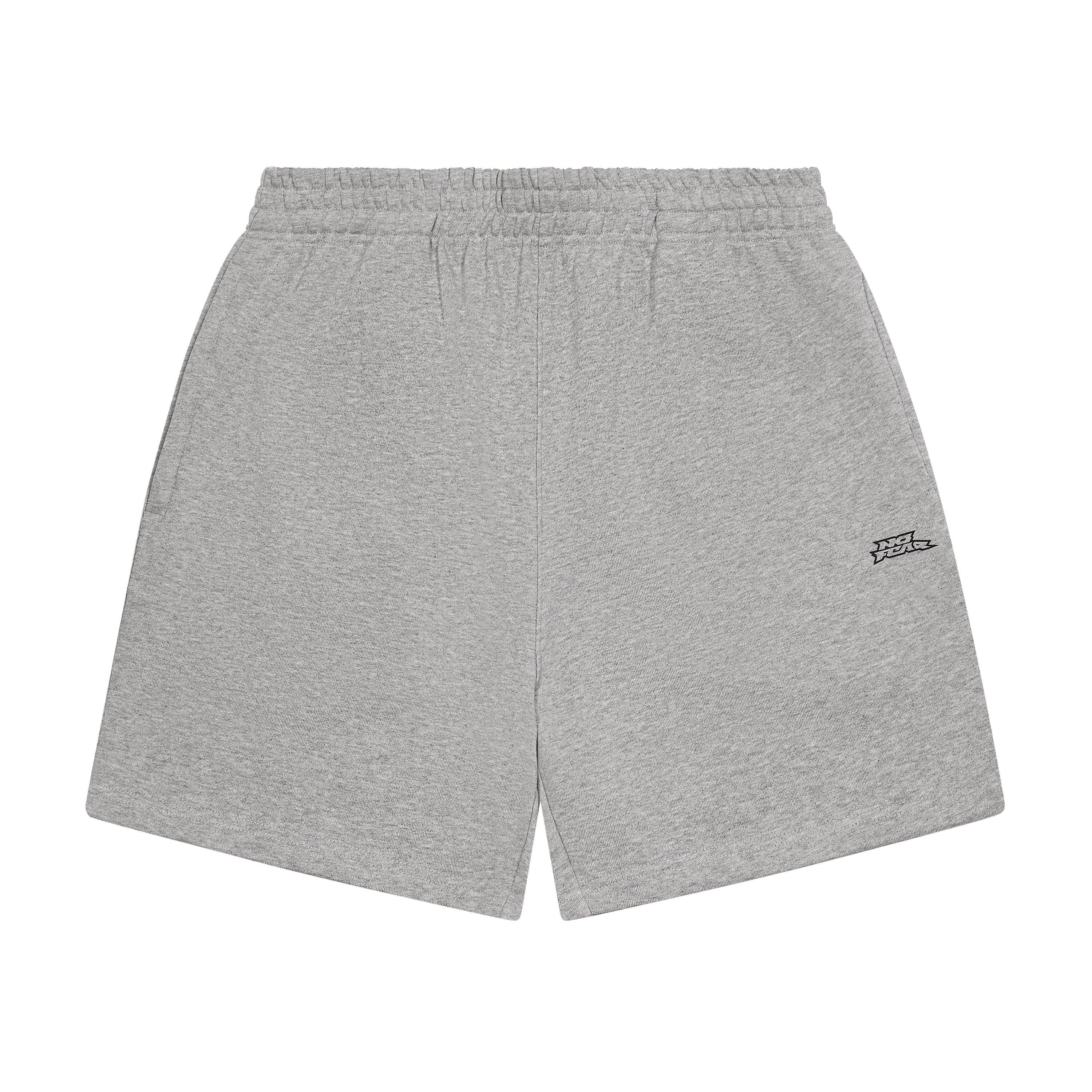 No Fear Men's Logo Fleece Shorts - Grey - M
