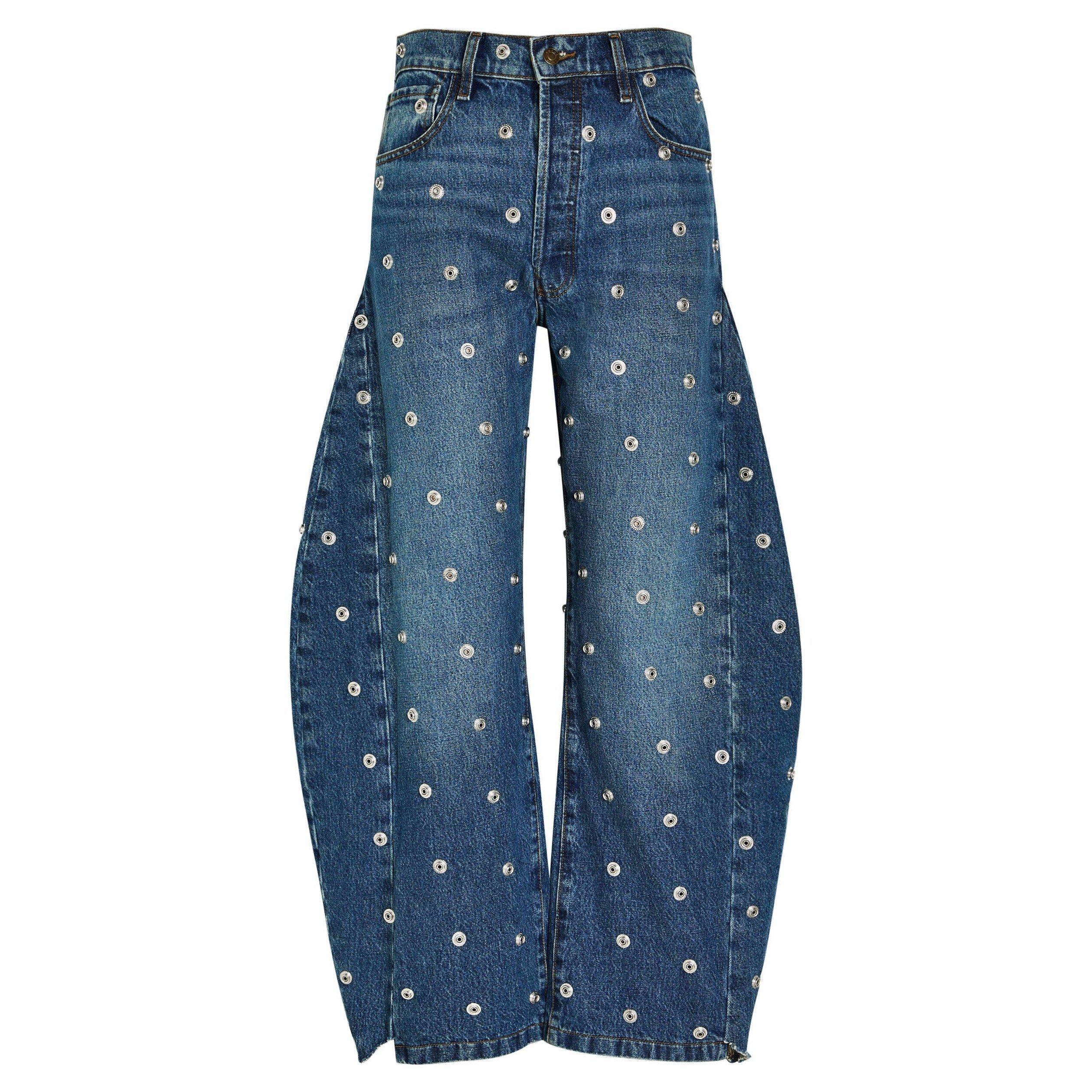 BLUE - Unknown - STUDDED ORGANIC JEANS WITH SID