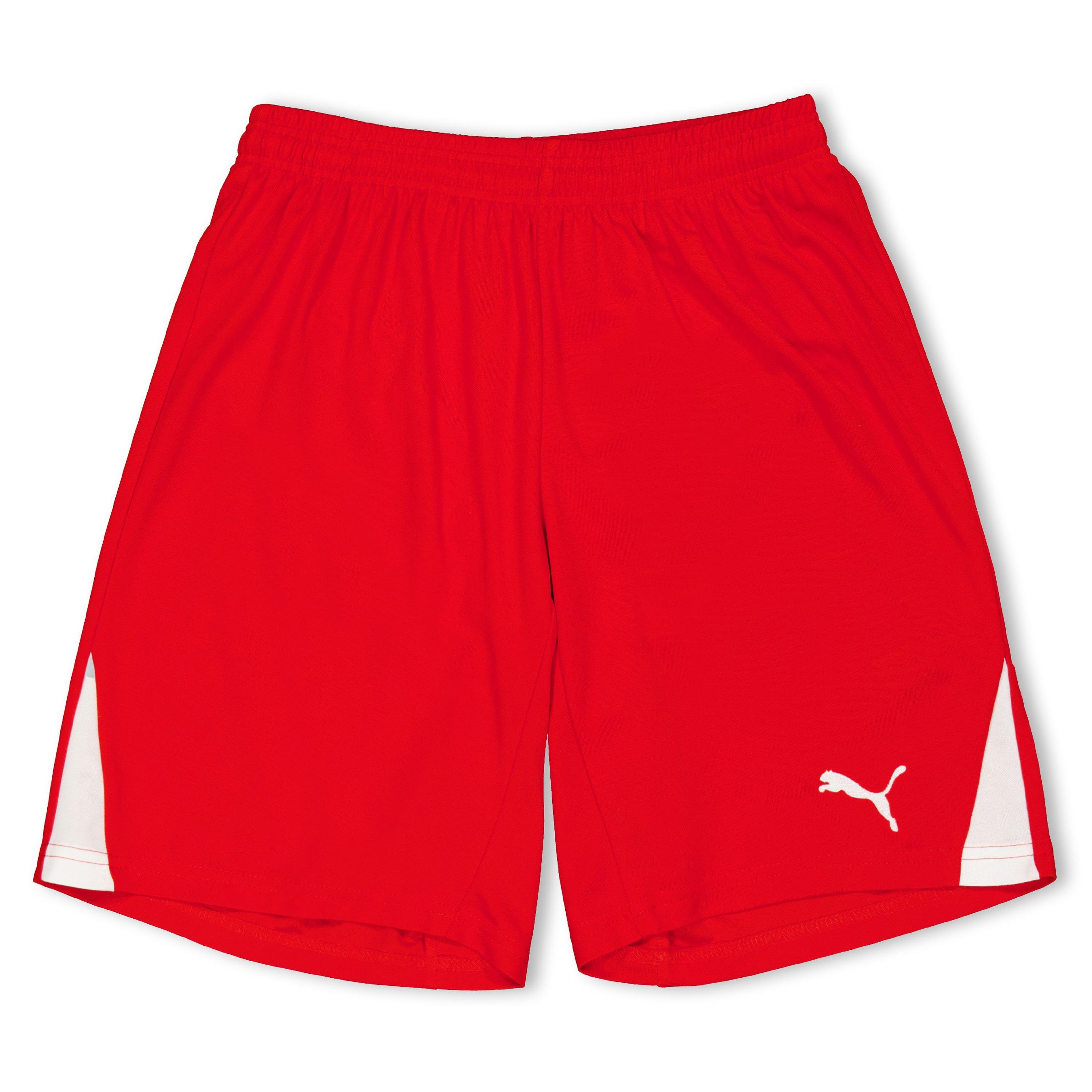 Puma  Kids (F3) Fb Team Shorts With Brief Juniors - Red - 14 (2XL)