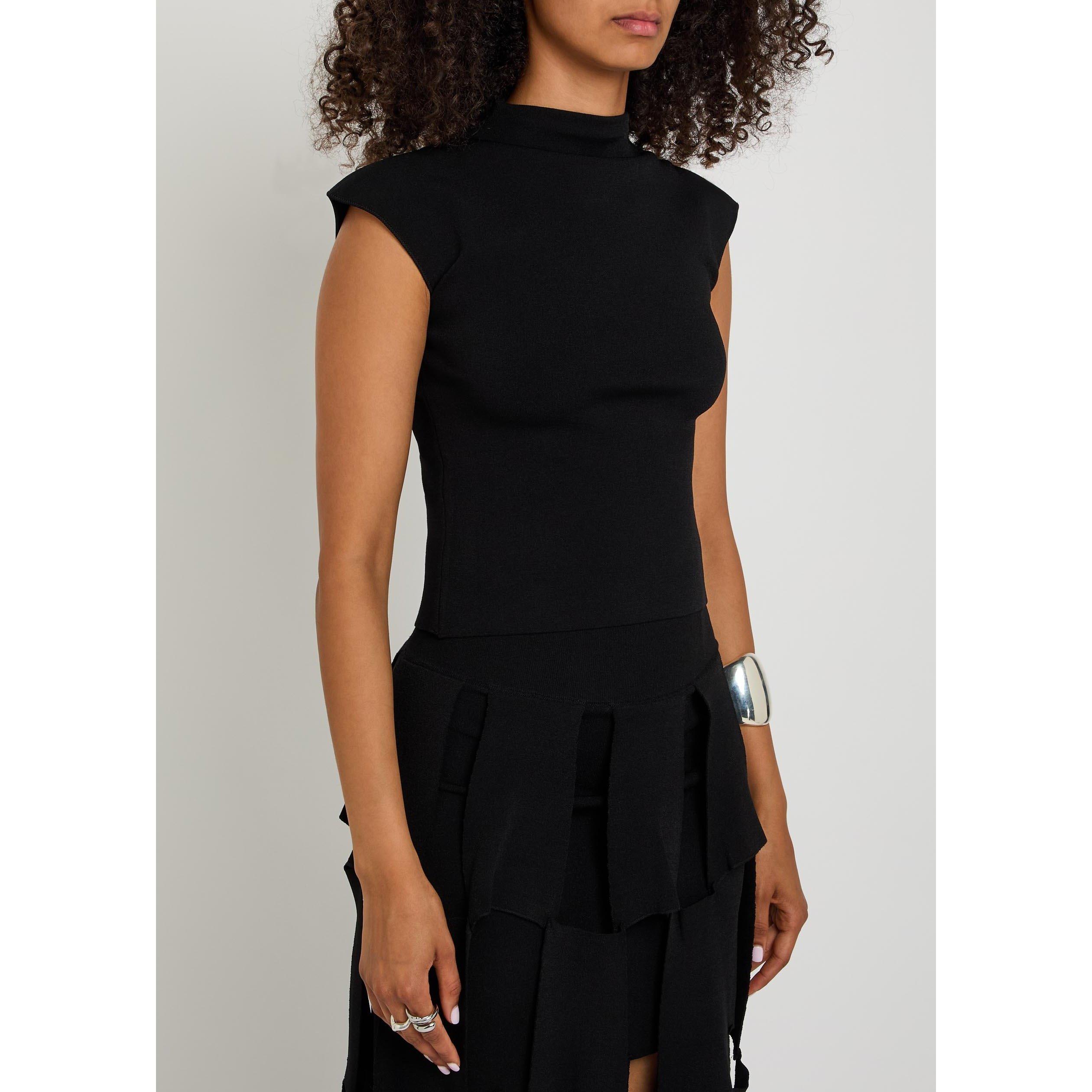 BLACK - Unknown - Women's Viscose Slim-Fit Sweater Vest - 2