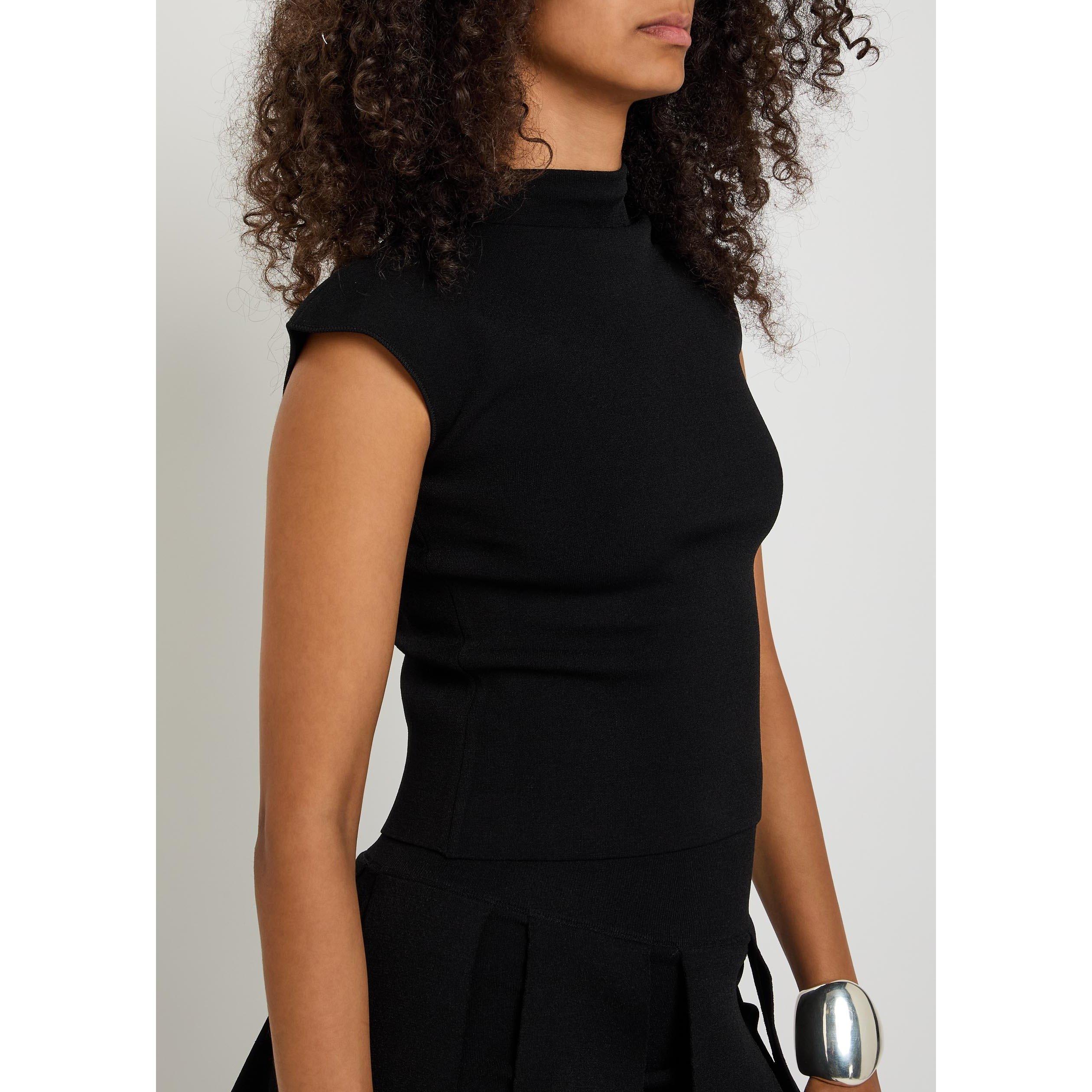 BLACK - Unknown - Women's Viscose Slim-Fit Sweater Vest - 4