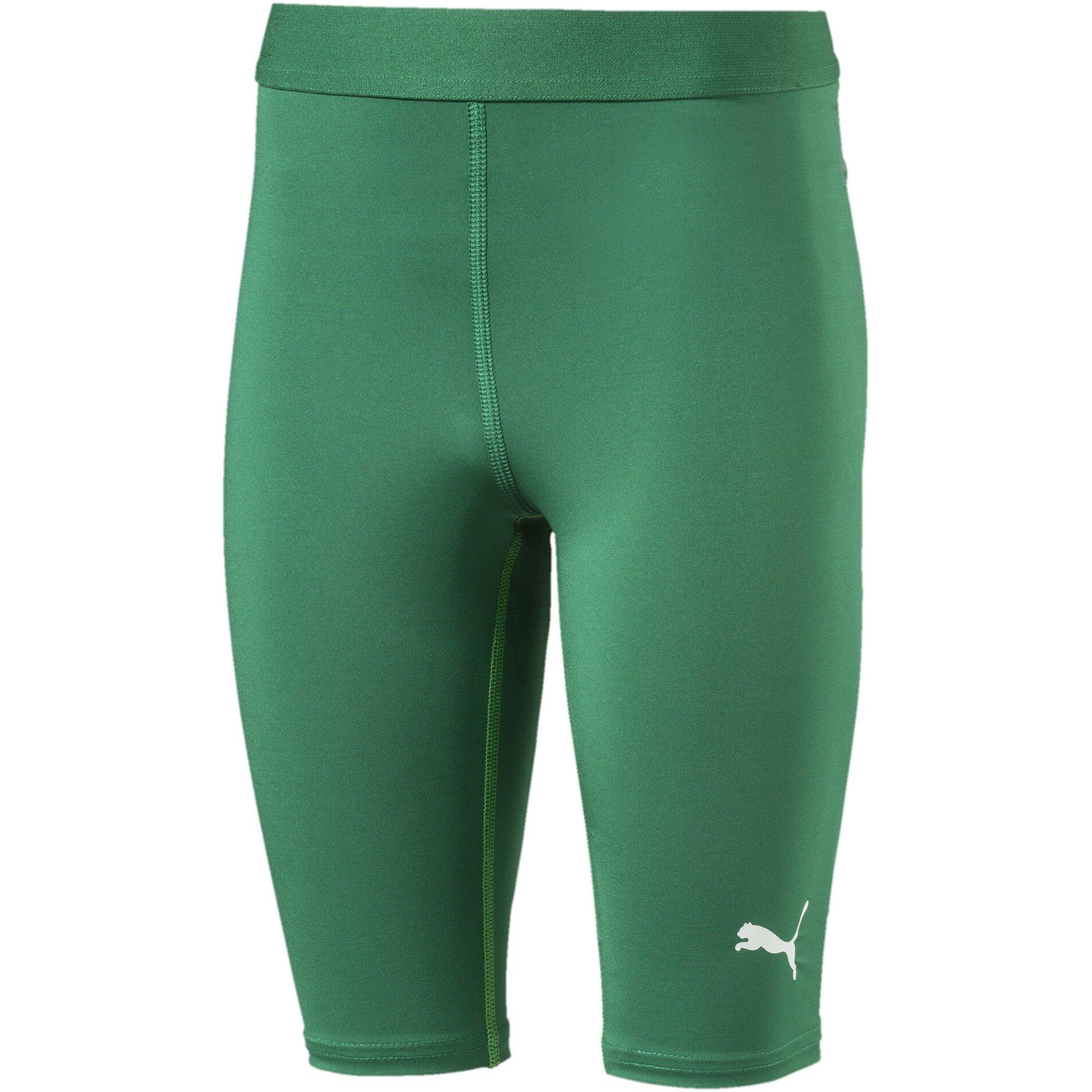 Puma  Kids (5) Tb Short Tight (Vent) Juniors - Green - 14 (2XL)