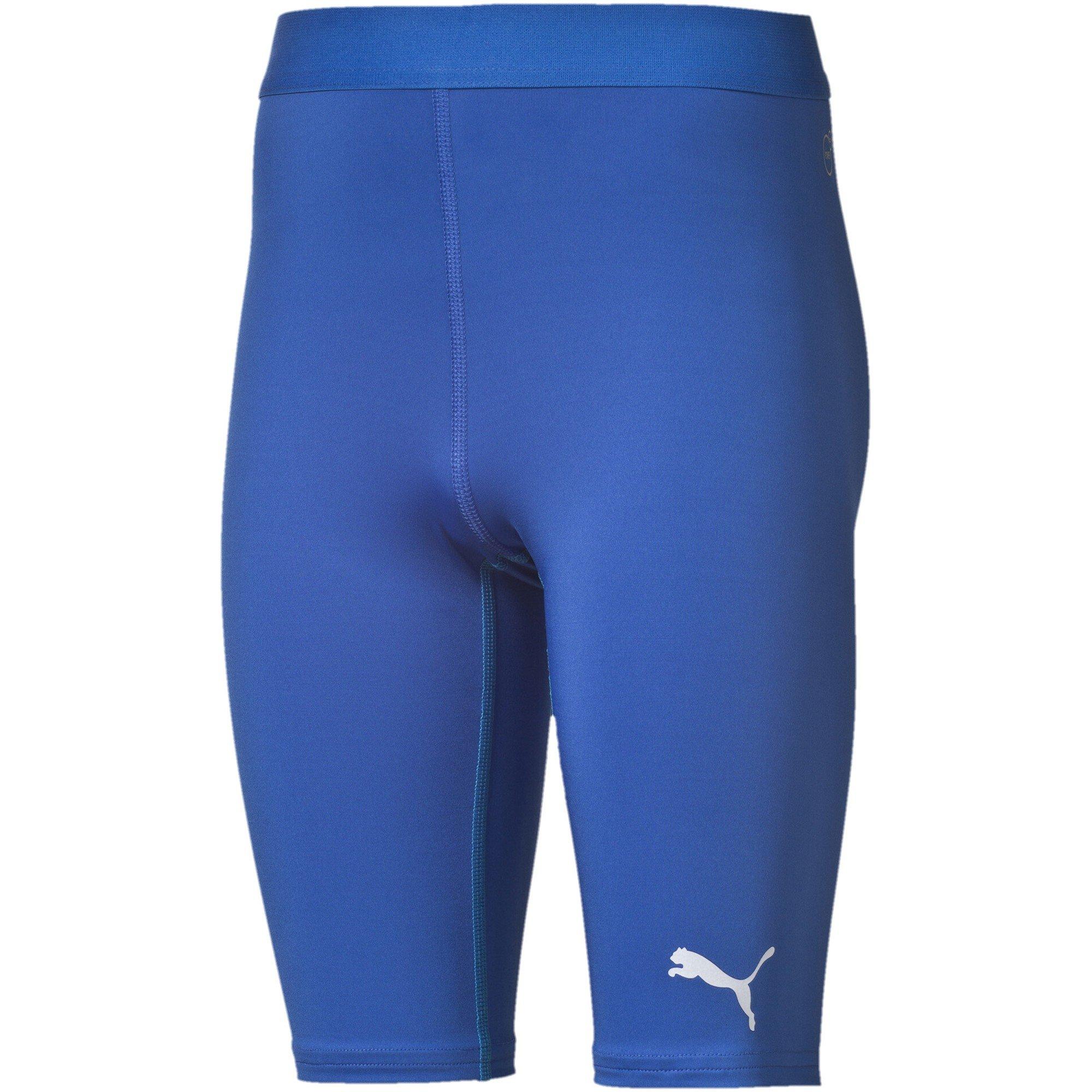 Puma  Kids (5) Tb Short Tight (Vent) Juniors - Blue - 14 (2XL)