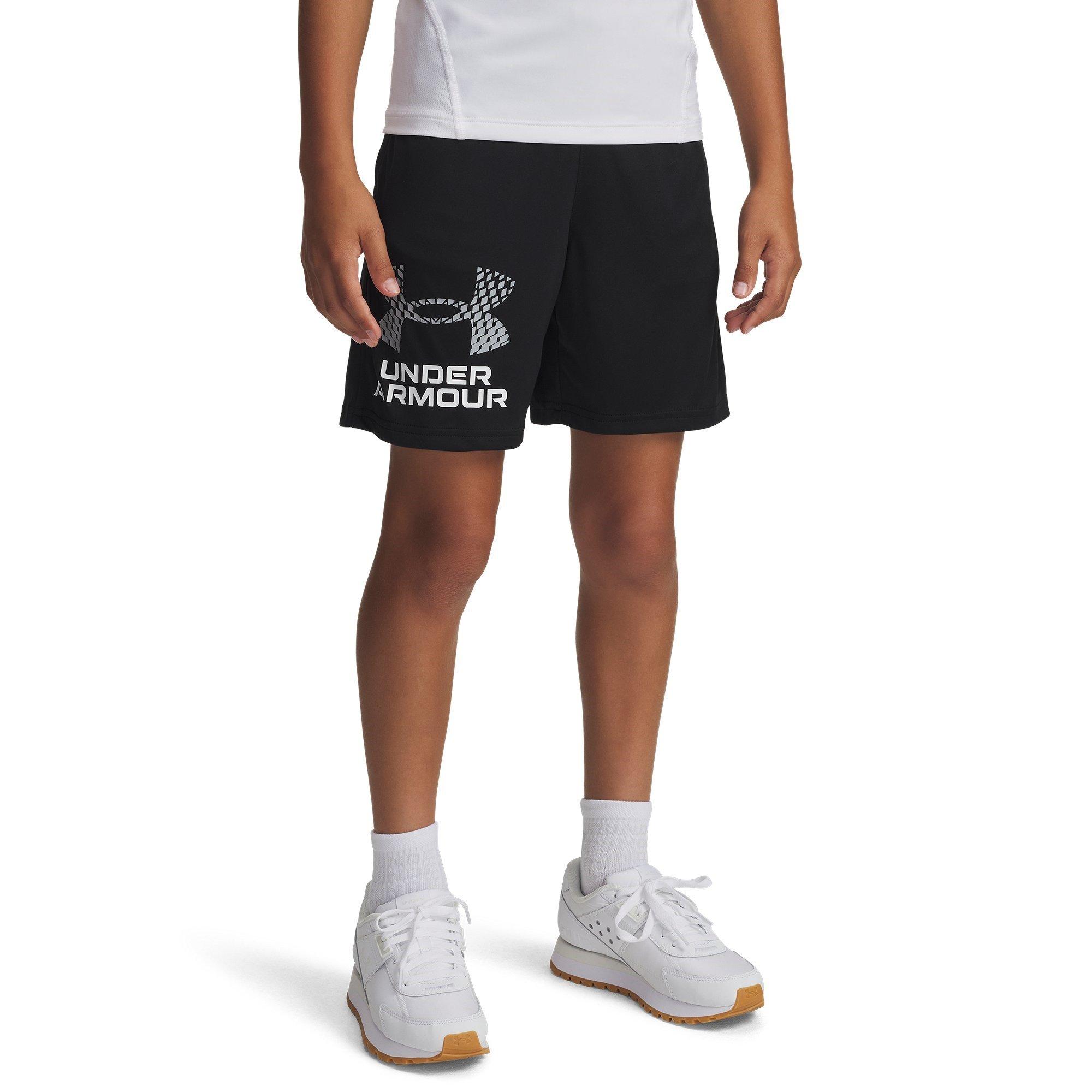 Sort/Hvid - Under Armour - Armour UA Tech™ Woven Wordmark Shorts Boys' - 3