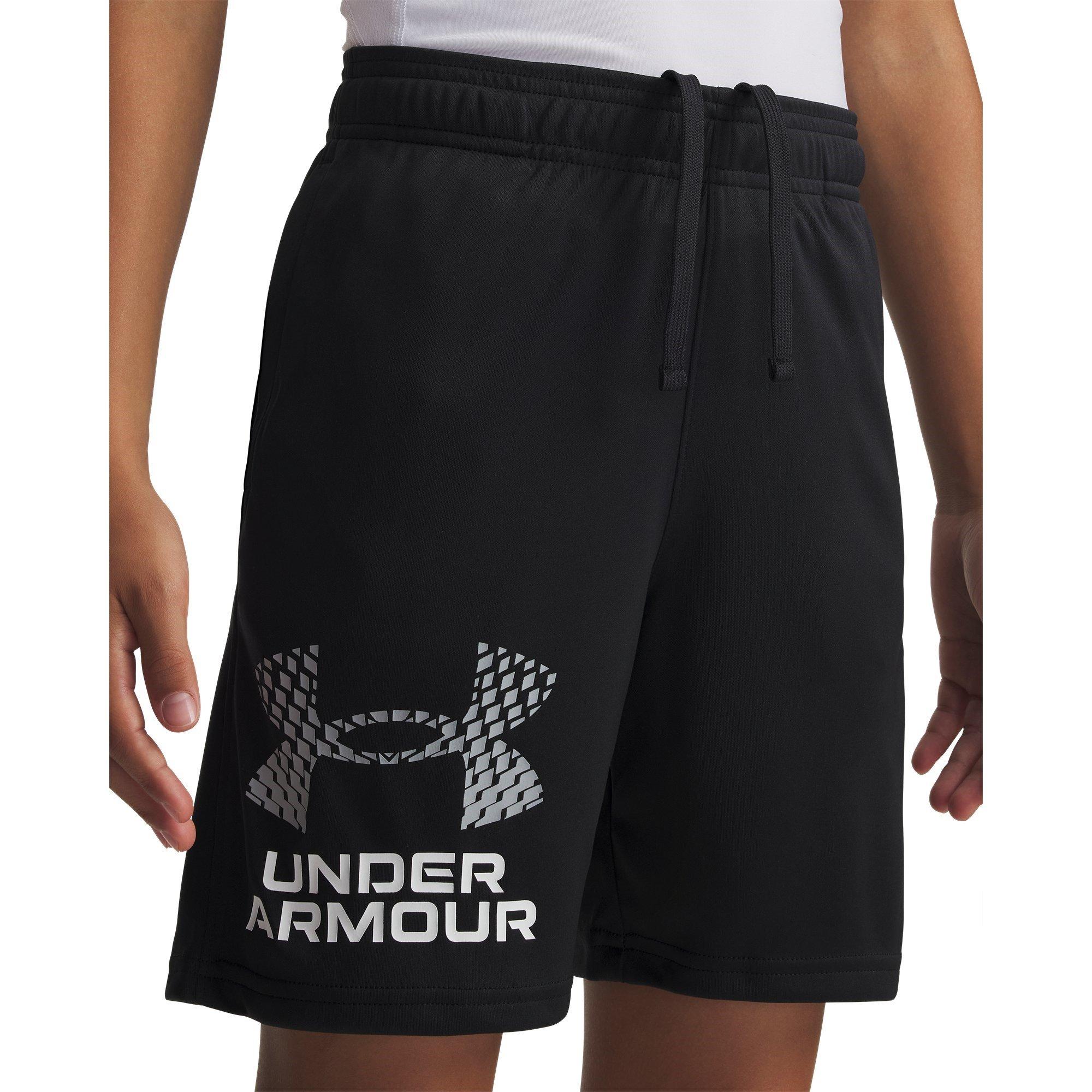 Sort/Hvid - Under Armour - Armour UA Tech™ Woven Wordmark Shorts Boys' - 5