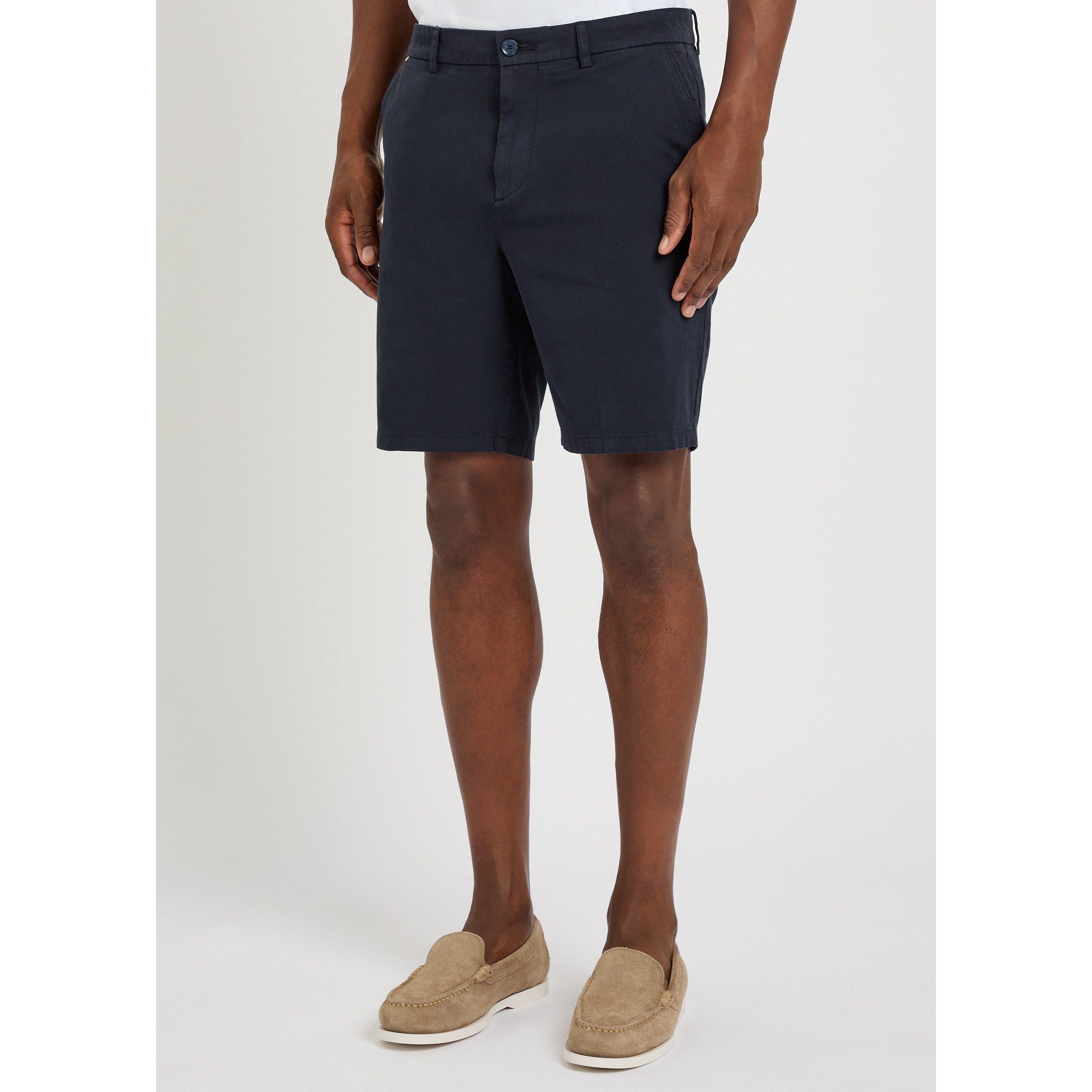 DARK BLUE - Boss - Men's Kane Cotton Chino Shorts - 2