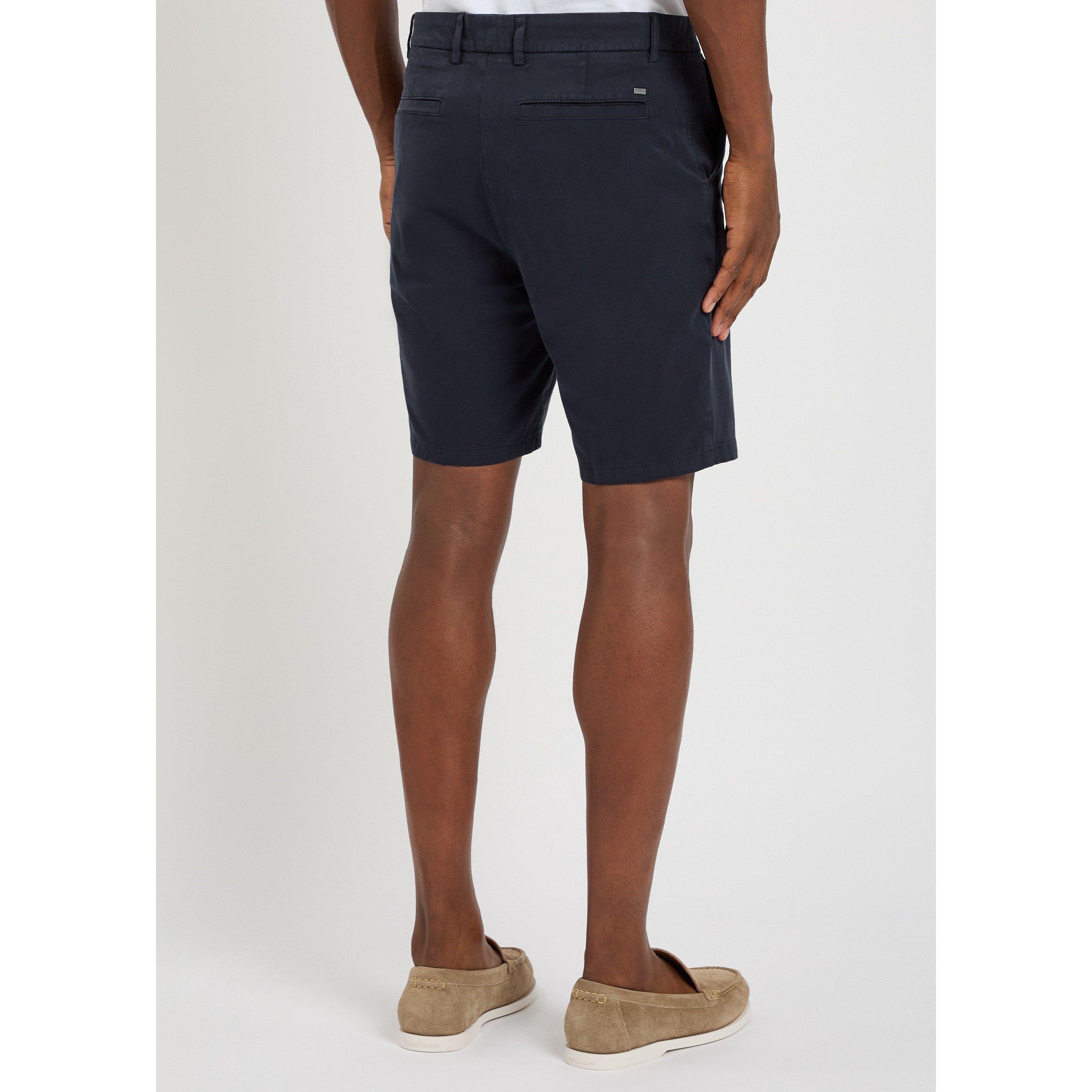 DARK BLUE - Boss - Men's Kane Cotton Chino Shorts - 3