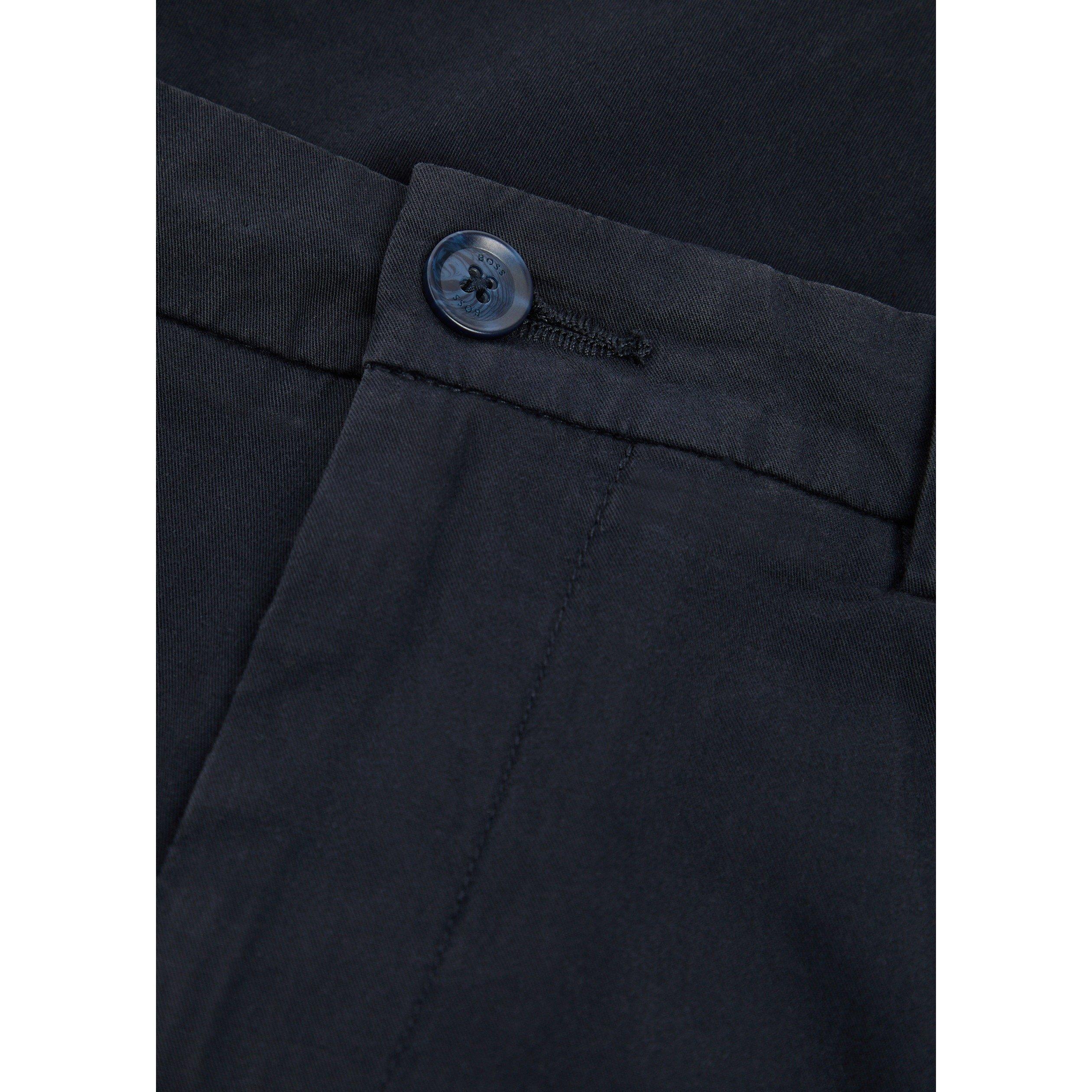 DARK BLUE - Boss - Men's Kane Cotton Chino Shorts - 4