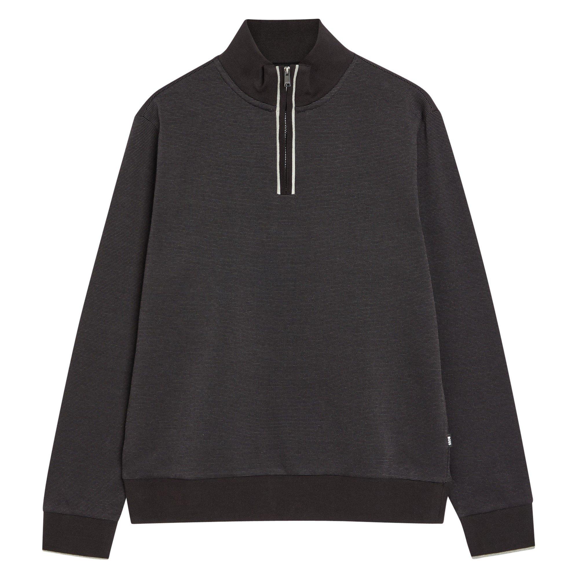 BLACK - Boss - HB SIDNEY 1/4 ZIP SWT