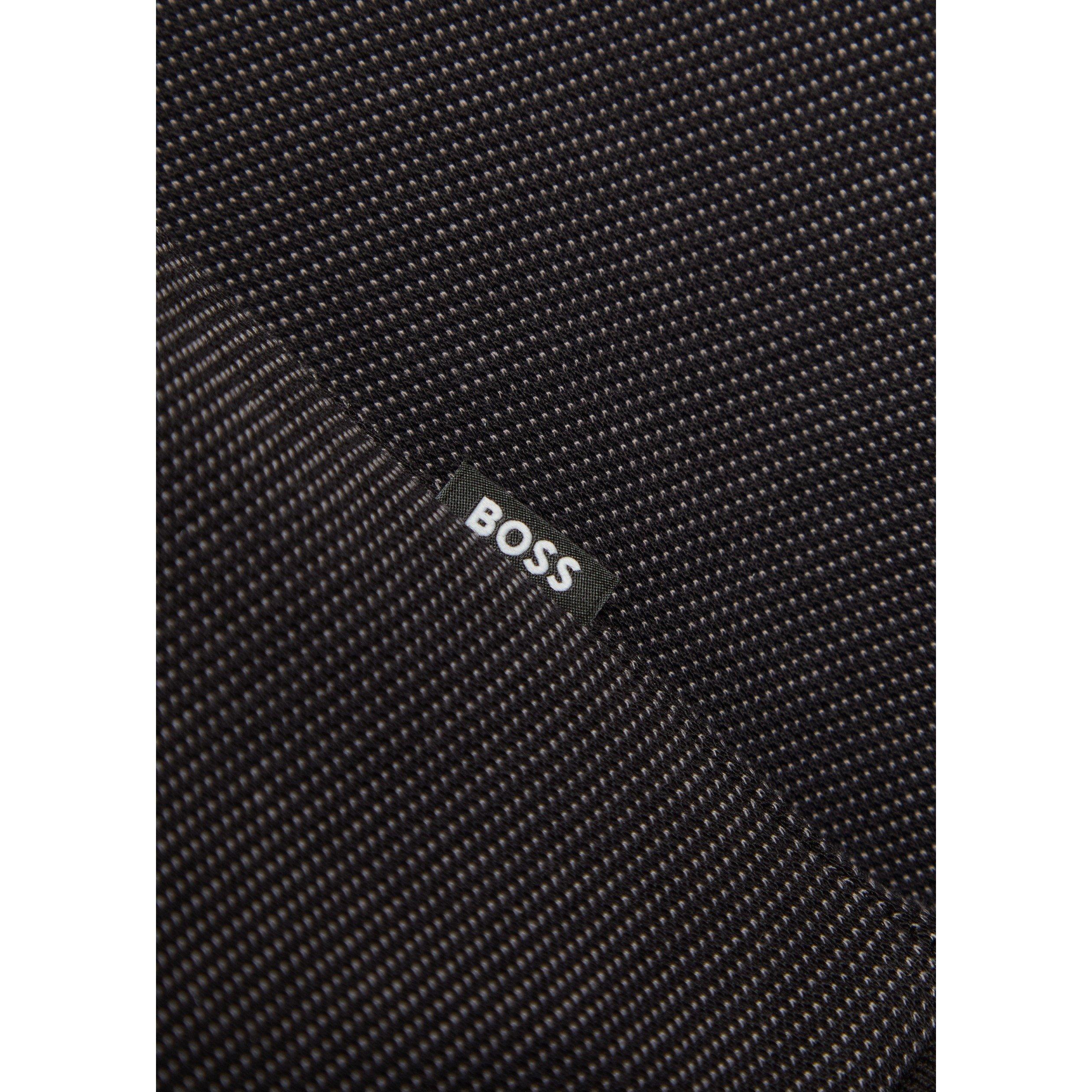 BLACK - Boss - Men's Sidney Cotton 1/4 Zip Knitted Top - 4