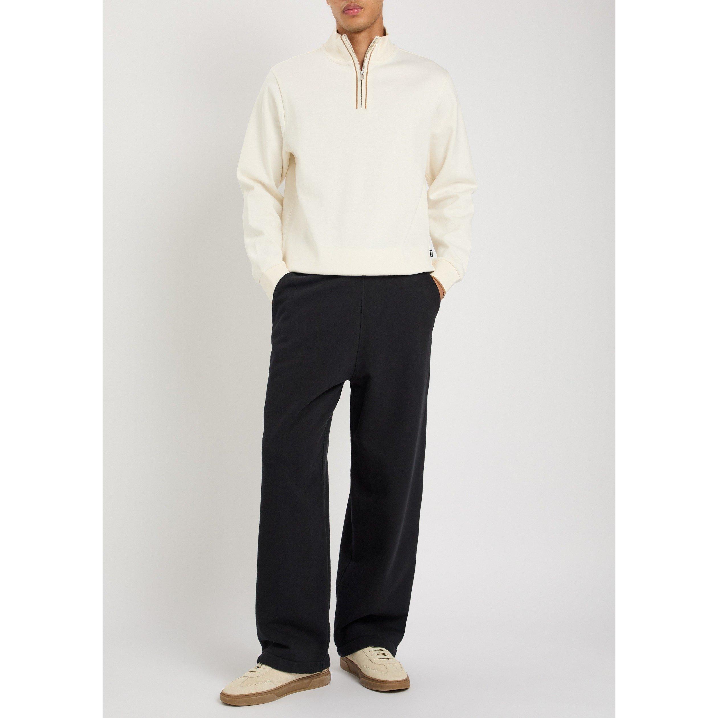 ECRU - Boss - Men's Sidney 1/4 Zip Cotton Jumper - 5