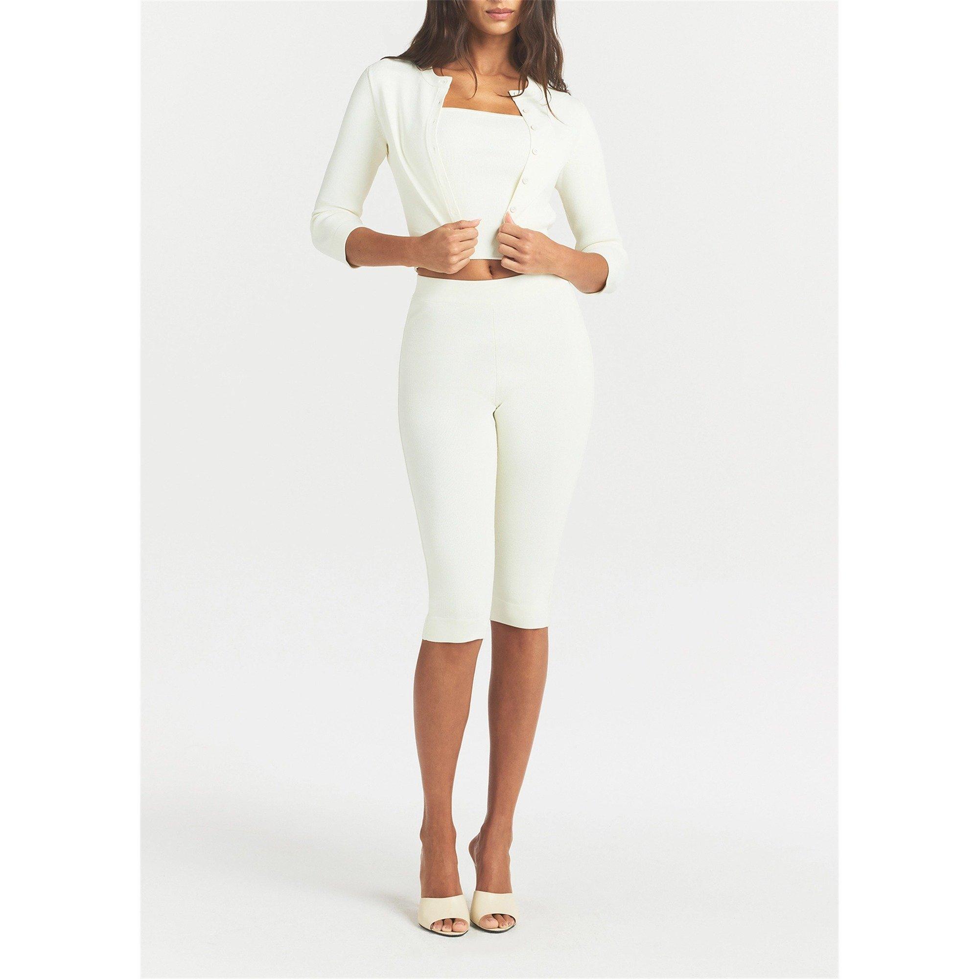 NATURAL - SKIMS - KW REFINED KNIT CROPPED CARDI - 4