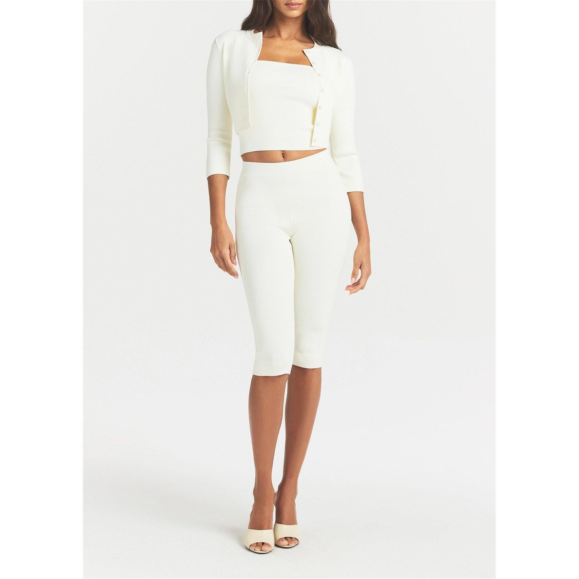 NATURAL - SKIMS - KW REFINED KNIT CROPPED CARDI - 5