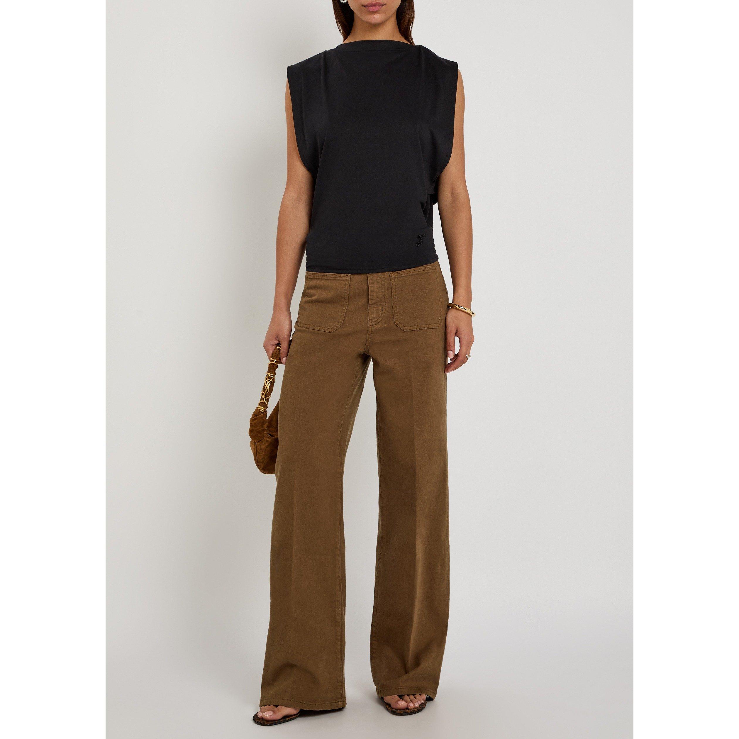 BROWN - Frame Denim - LE SLIM PALAZZO HARBOR POCKET - 5