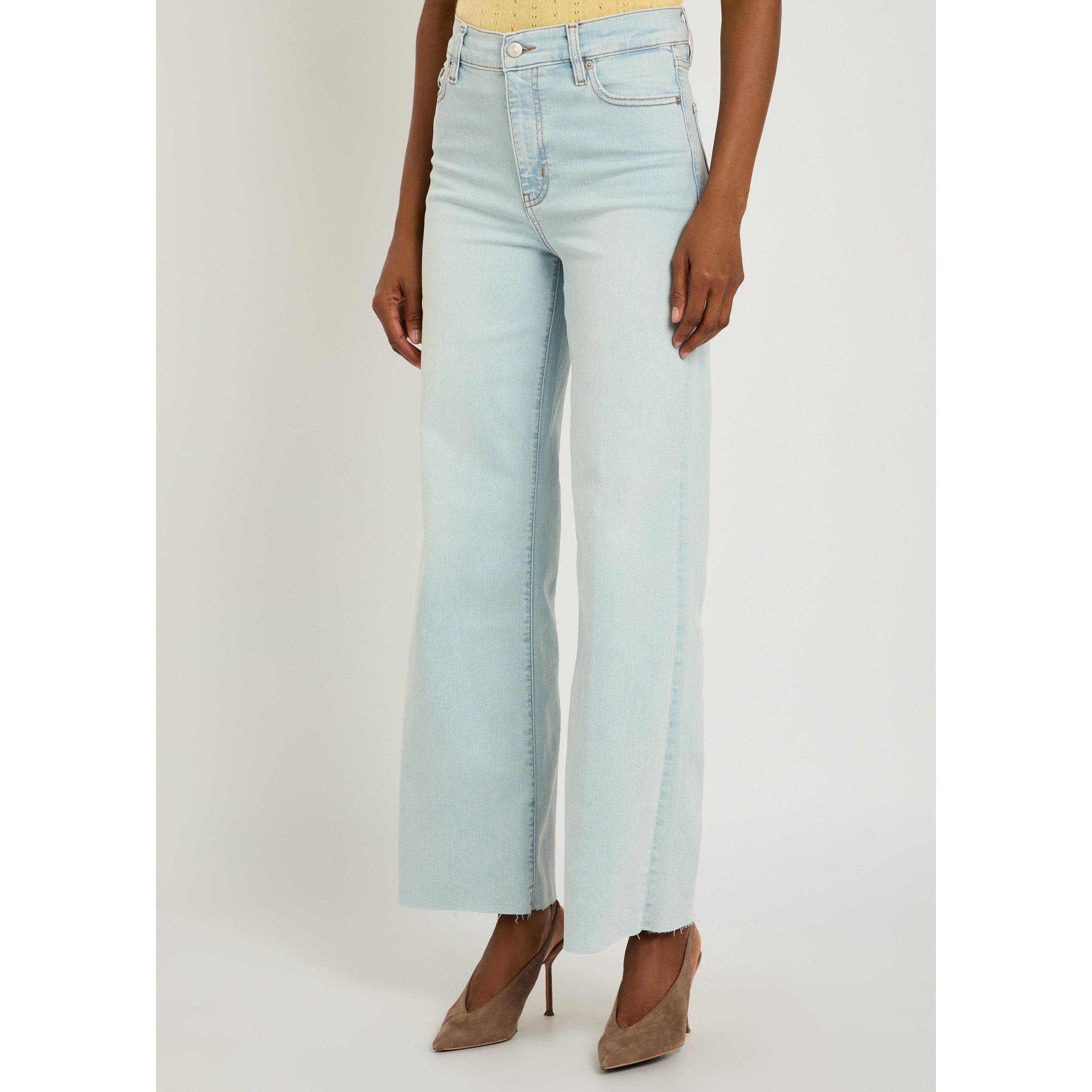 LIGHT BLUE - Frame Denim - Women's Le Slim Palazzo Cotton Wide-Leg Jeans - 2