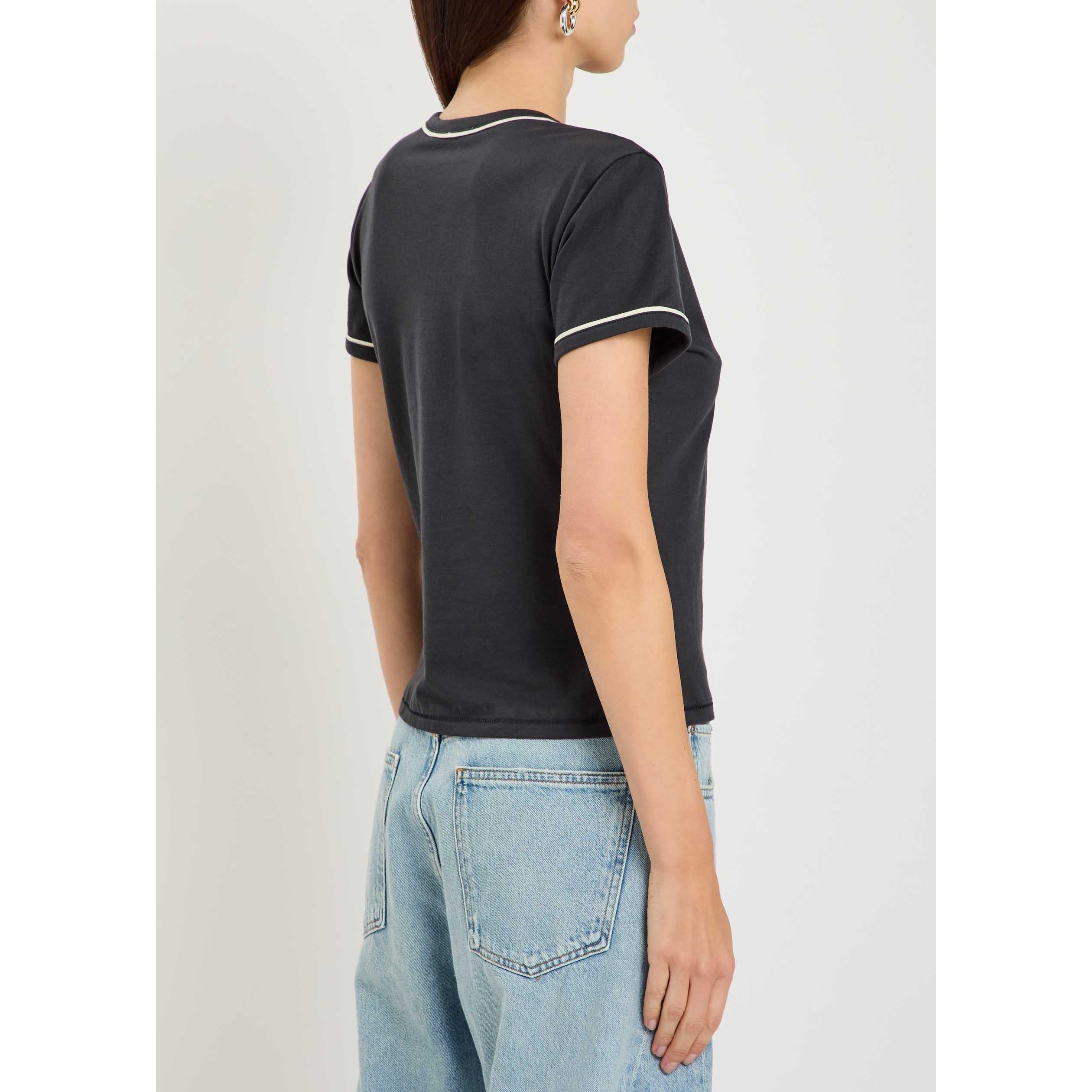 NAVY - Frame Denim - Women's Ringer Cotton Baby T-Shirt - 3