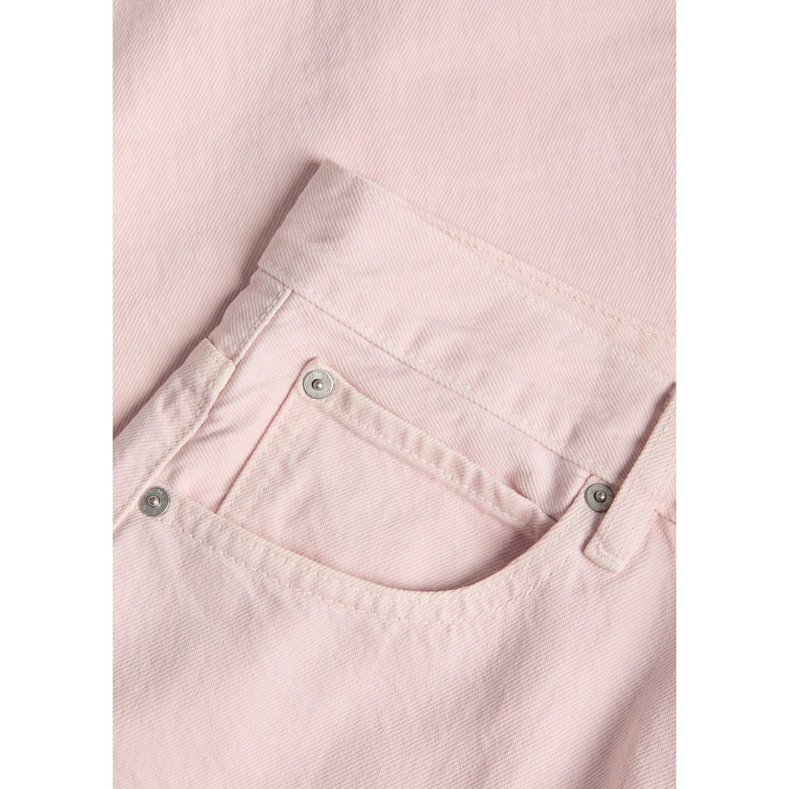 PINK - Frame Denim - Women's The Bubble Cotton Barrel Leg Cropped High-Rise Jeans - 4