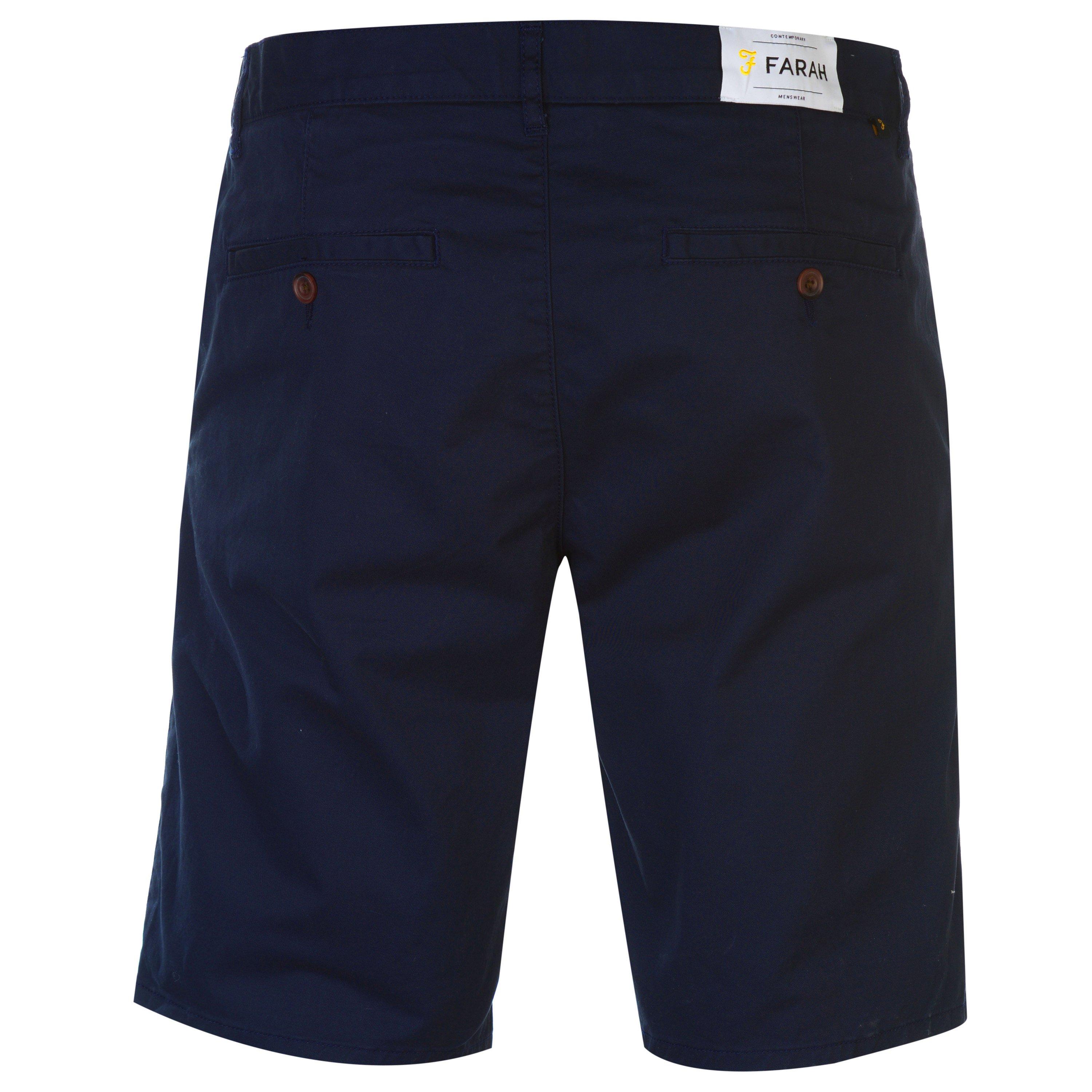 True Navy 412 - Farah - Hawk Chino Shorts - 6