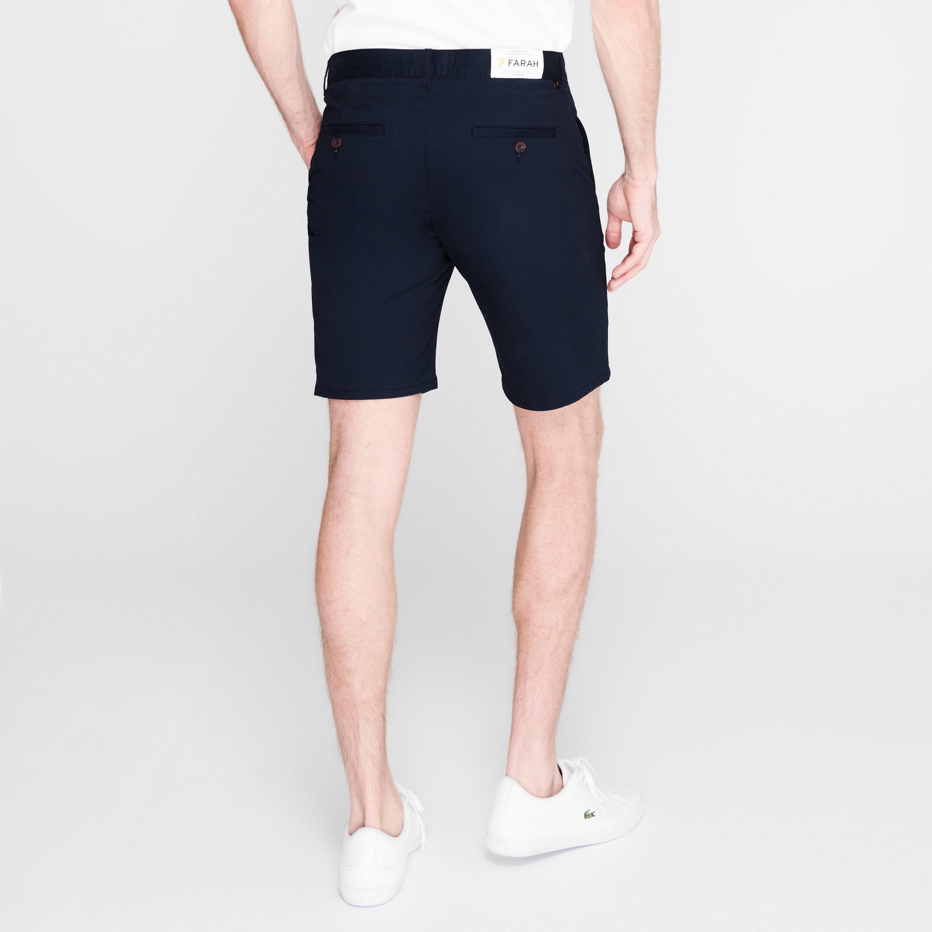 True Navy 412 - Farah - Hawk Chino Shorts - 3
