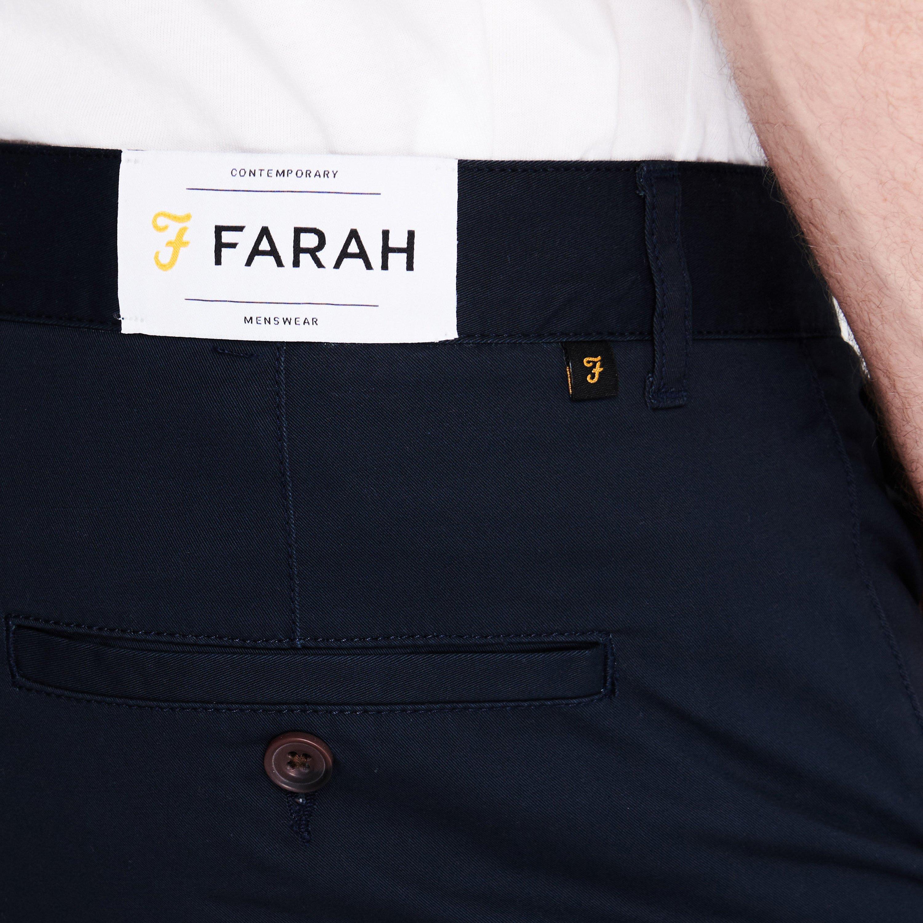 True Navy 412 - Farah - Hawk Chino Shorts - 5