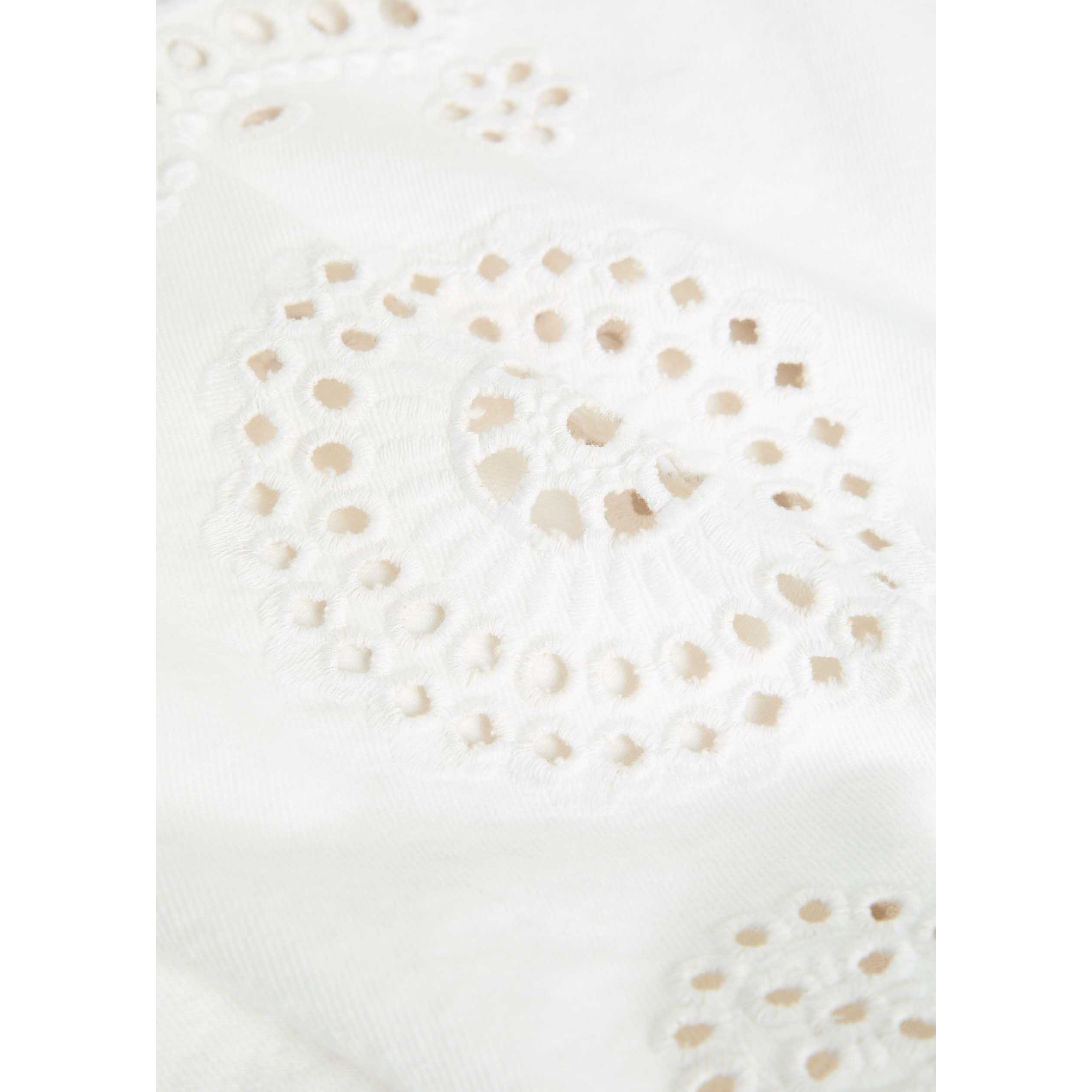 WHITE - Frame Denim - Women's Eyelet Cotton Wide-Leg Jeans - 4
