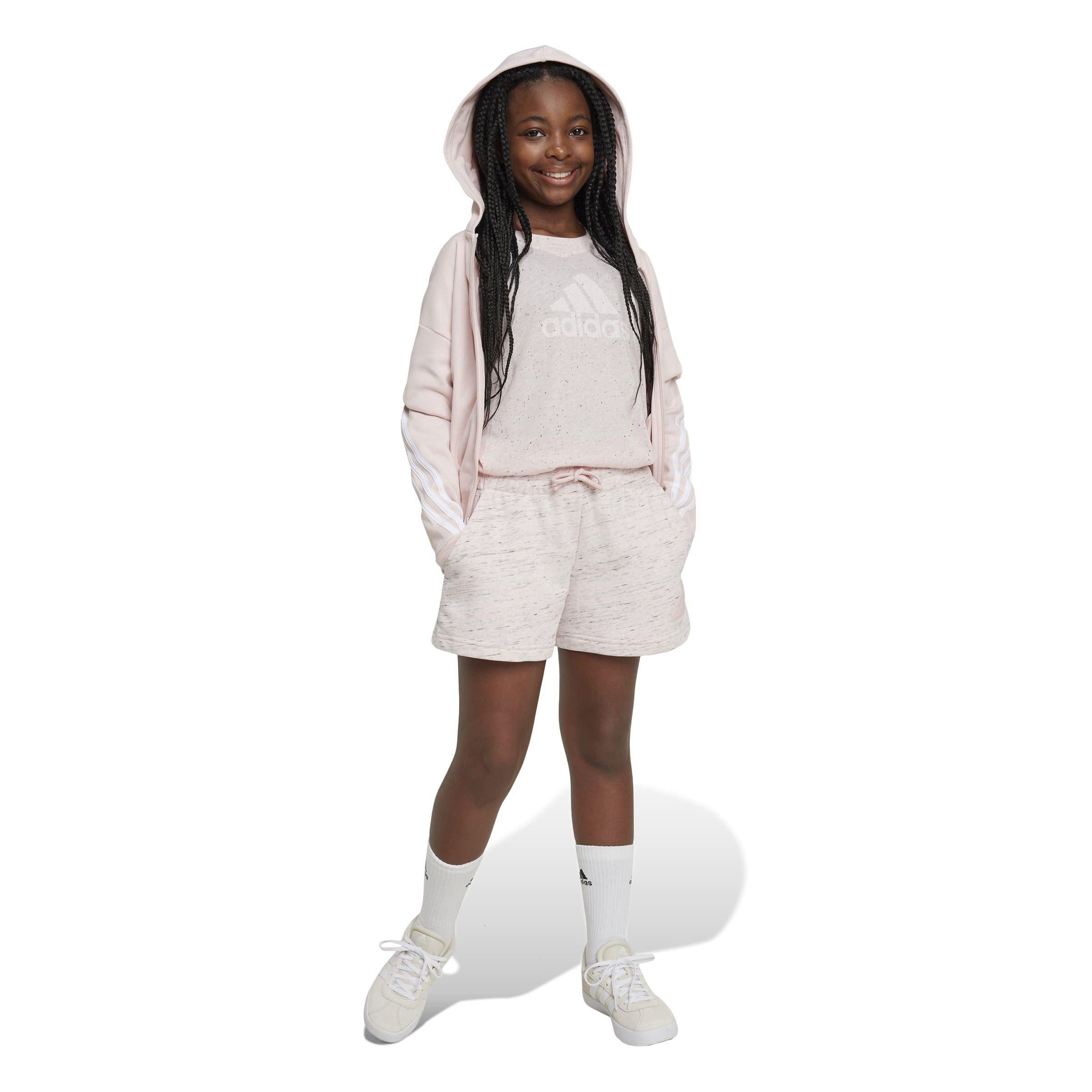 Zanderig Roze Melk - adidas - Future Icons Big Logo Shorts Juniors - 4