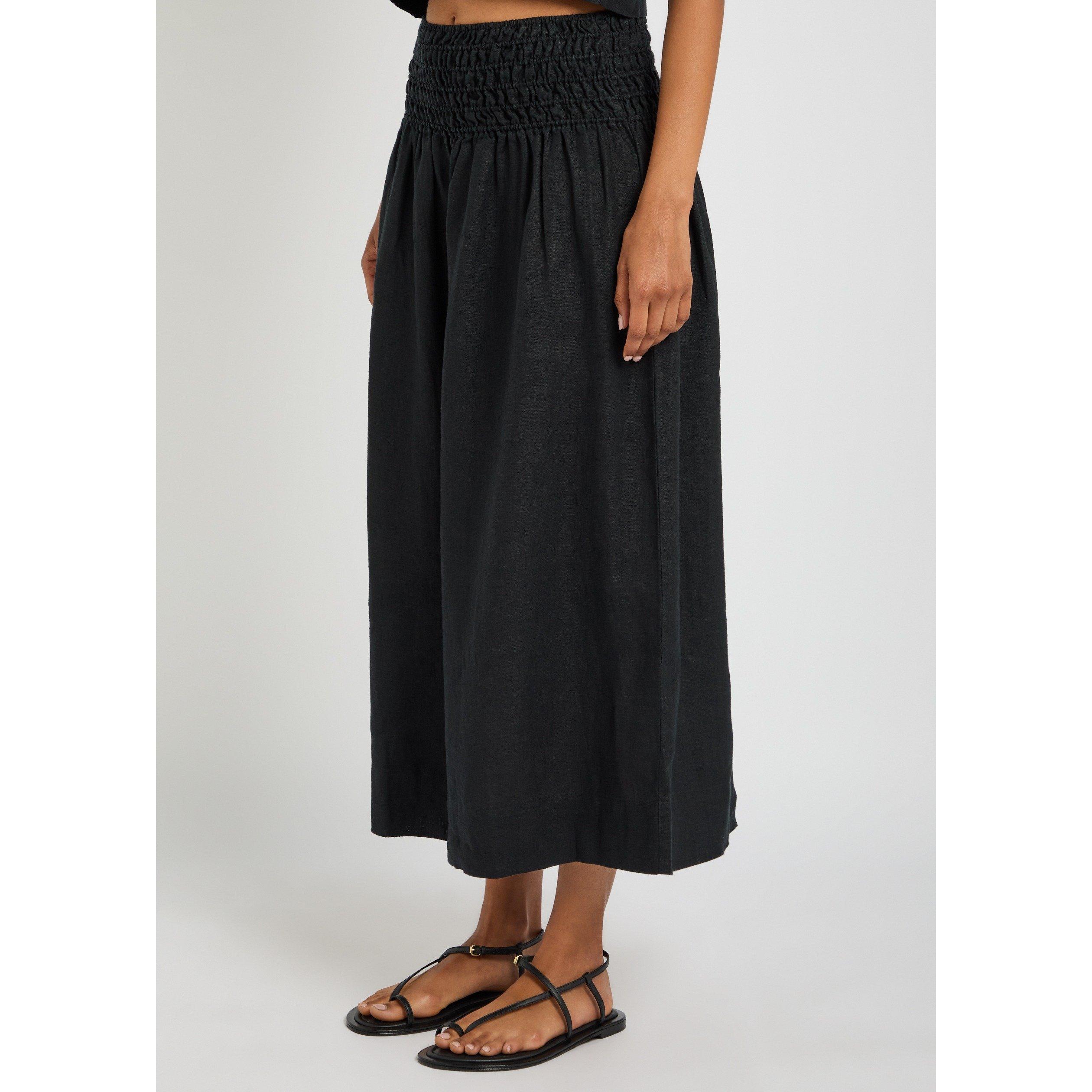 BLACK - Rails - Women's Alessa Linen Midi Skirt - 2