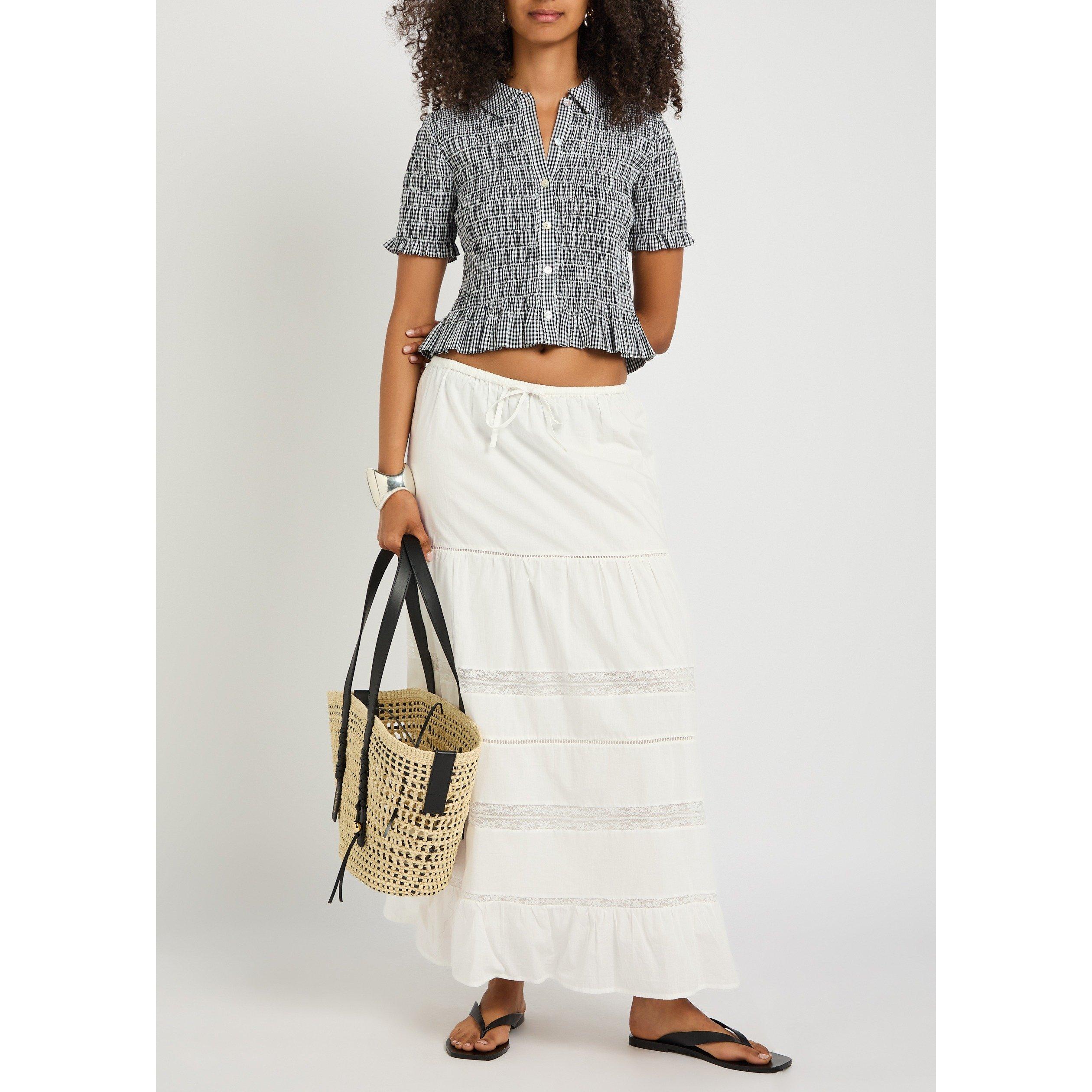 WHITE - Rails - Women's Hettie Cotton Maxi Skirt - 5
