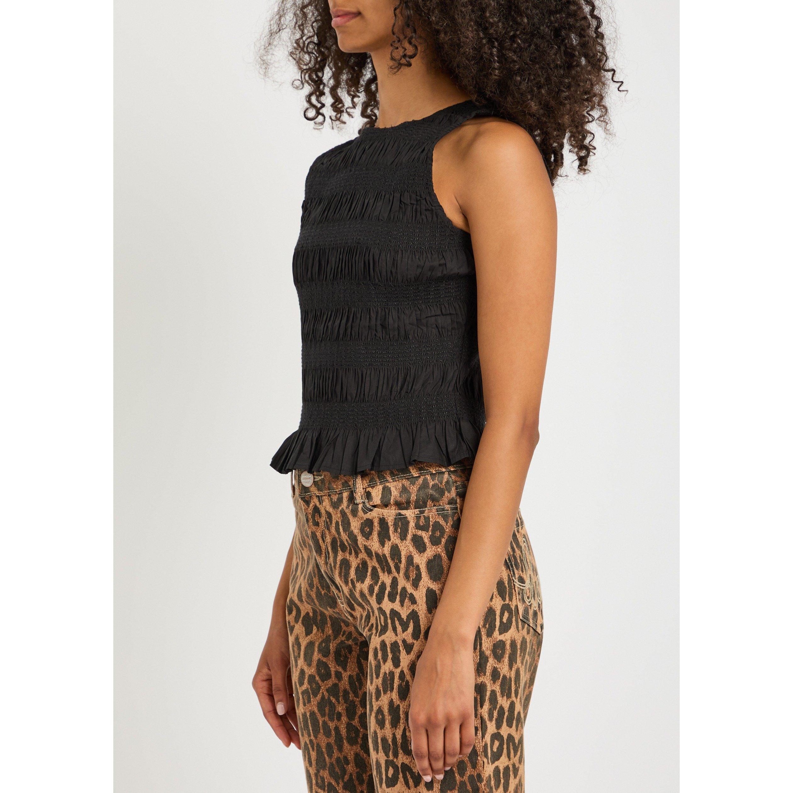 BLACK - Rails - Women's Kane Cotton Crew-Neck Slim-Fit Peplum Top - 2