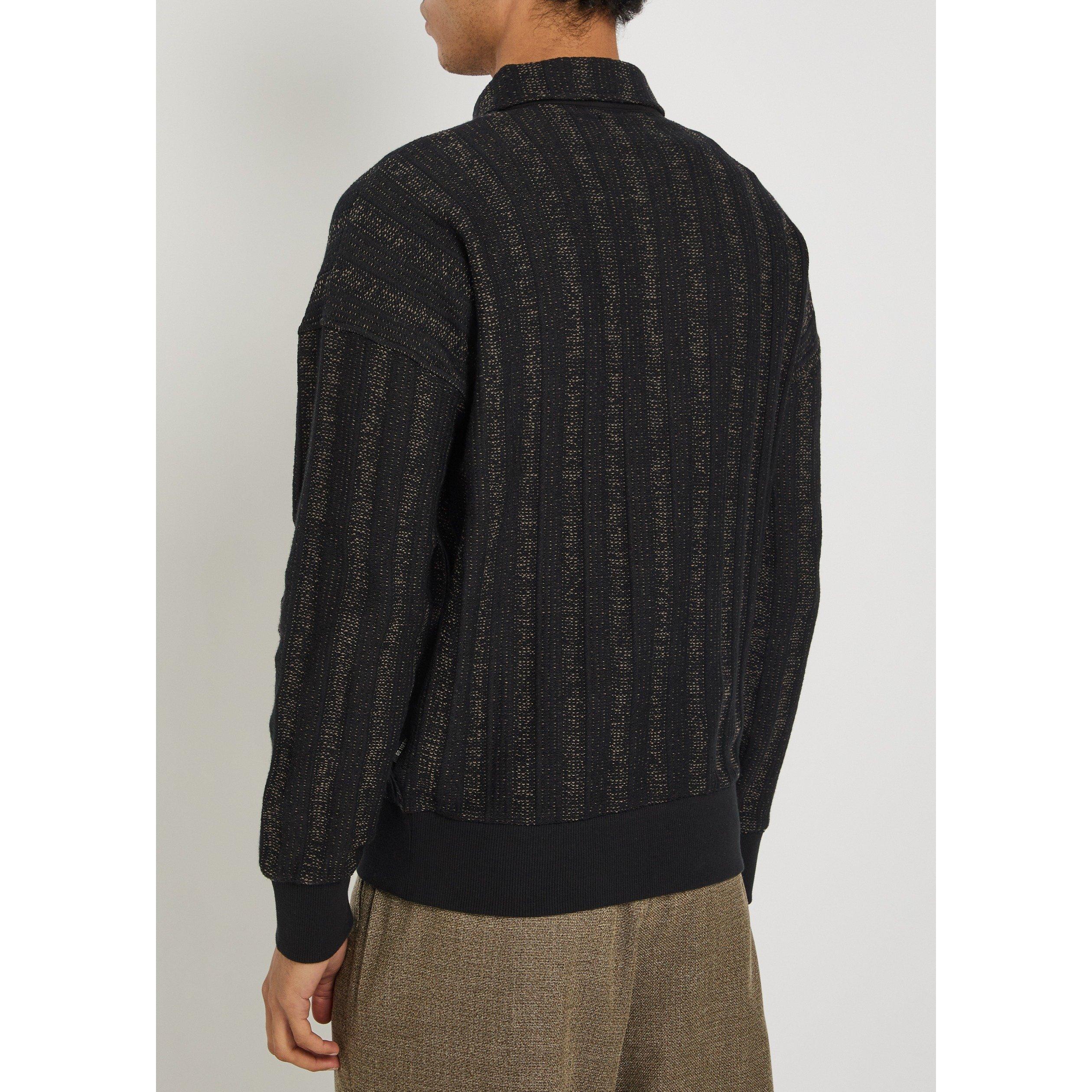 BLACK - Oliver Spencer - OS ZIP KNIT POLO BROWN BLK - 3