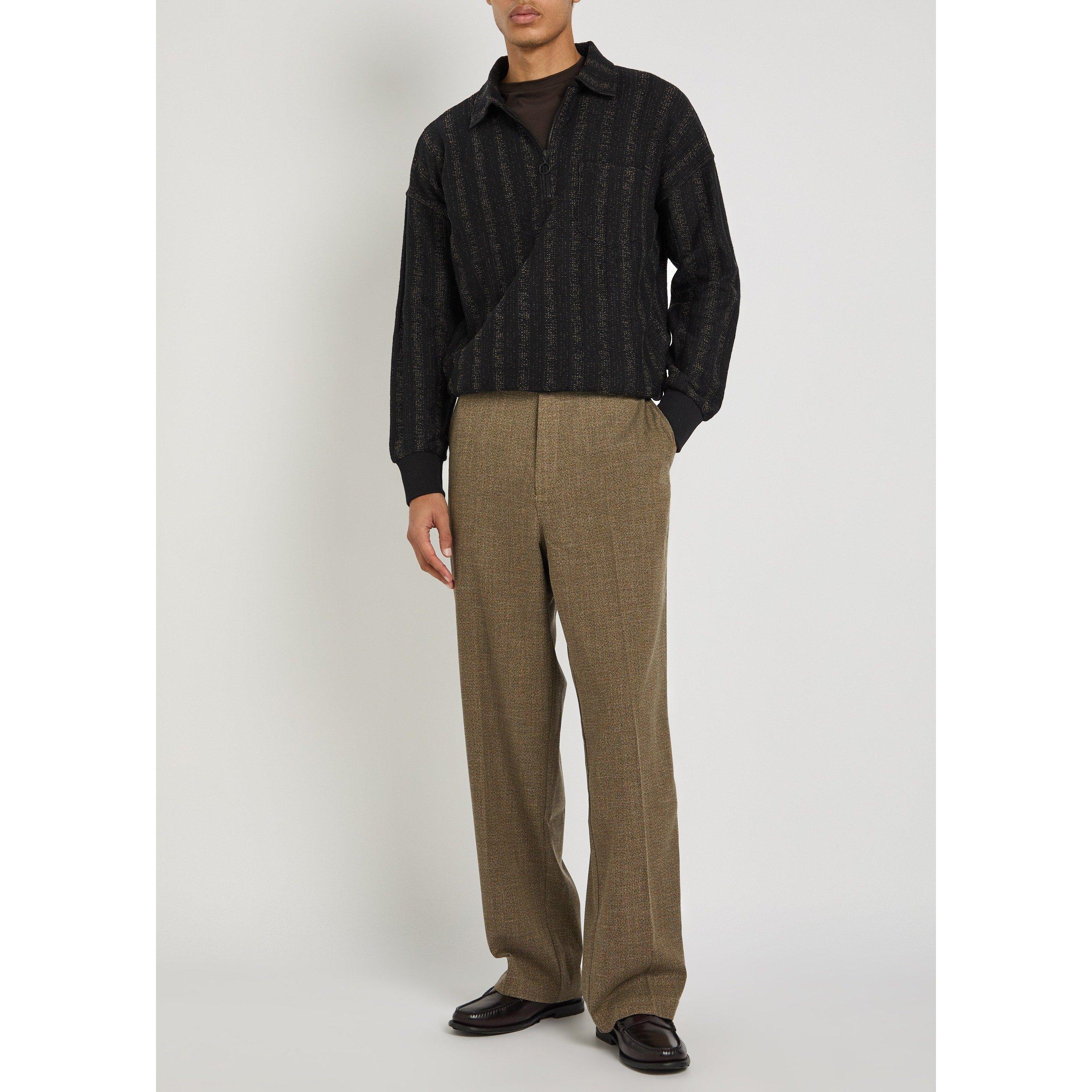 BLACK - Oliver Spencer - OS ZIP KNIT POLO BROWN BLK - 5
