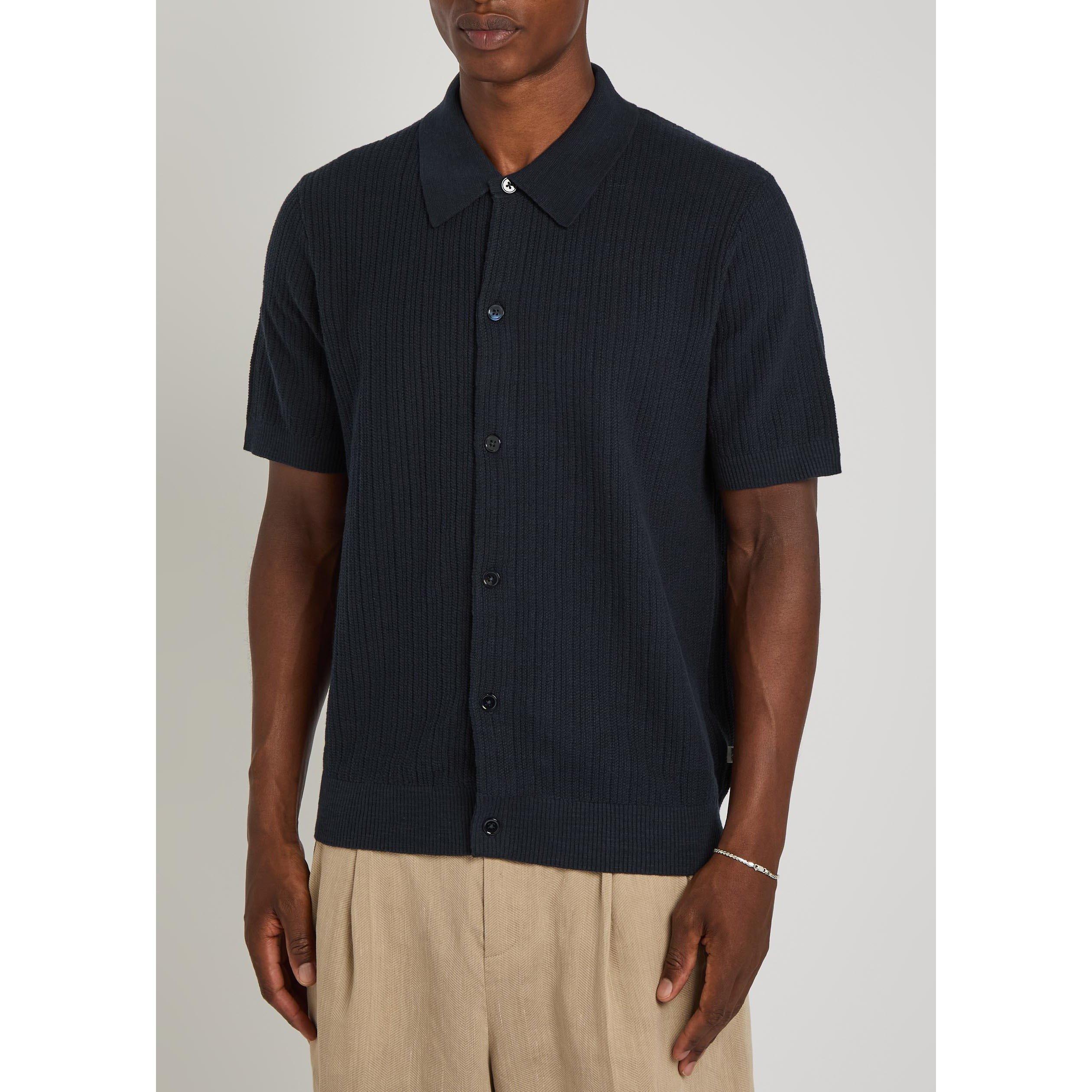NAVY - NN07 - Men's Nolan Cotton Knitted Short-Sleeve Polo - 2