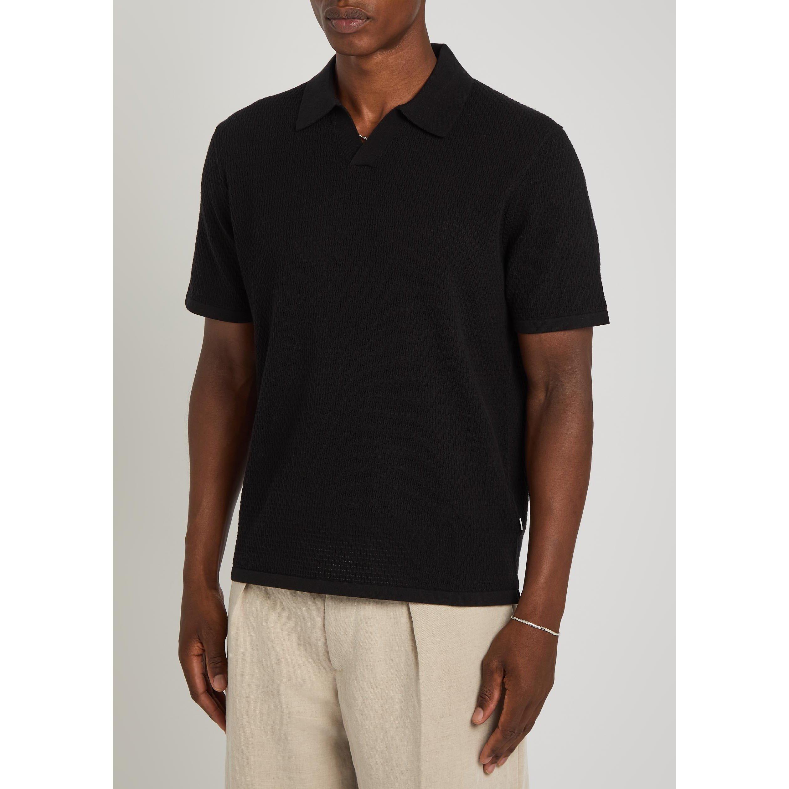 BLACK - NN07 - Men's Paul Short-Sleeve Cotton Polo Shirt - 2