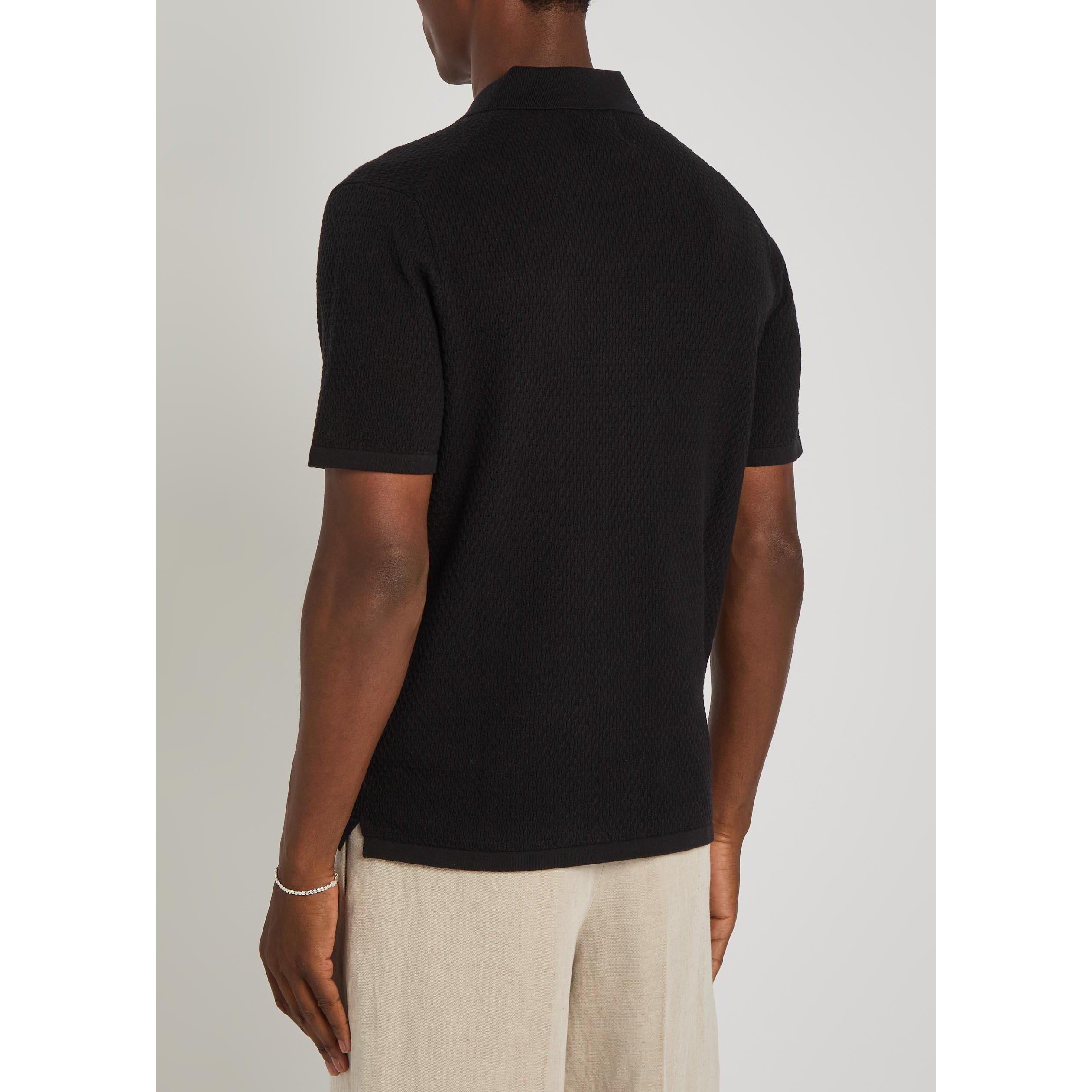 BLACK - NN07 - Men's Paul Short-Sleeve Cotton Polo Shirt - 3