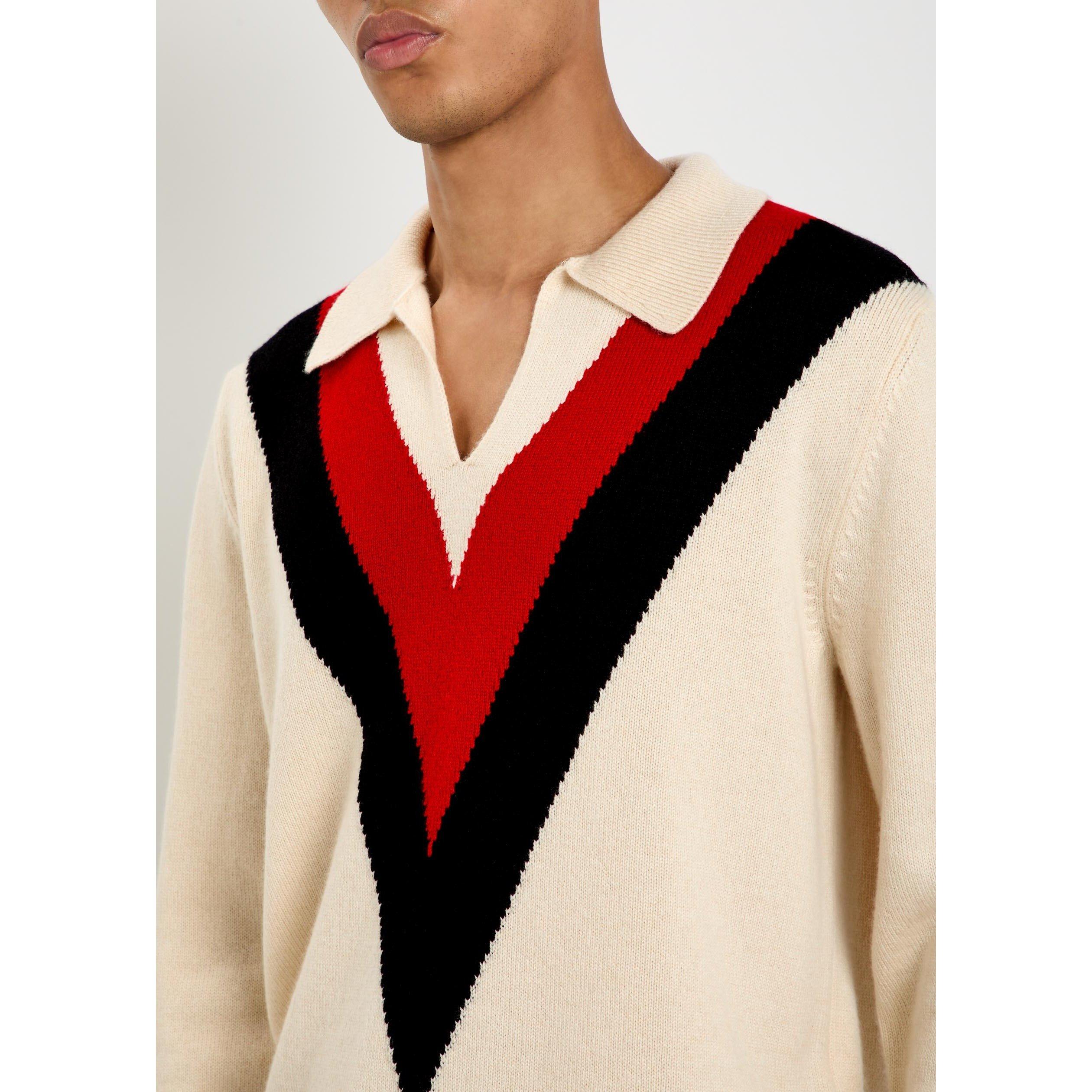 CREAM - Valentino - VAL CASHMERE LS POLO - 4