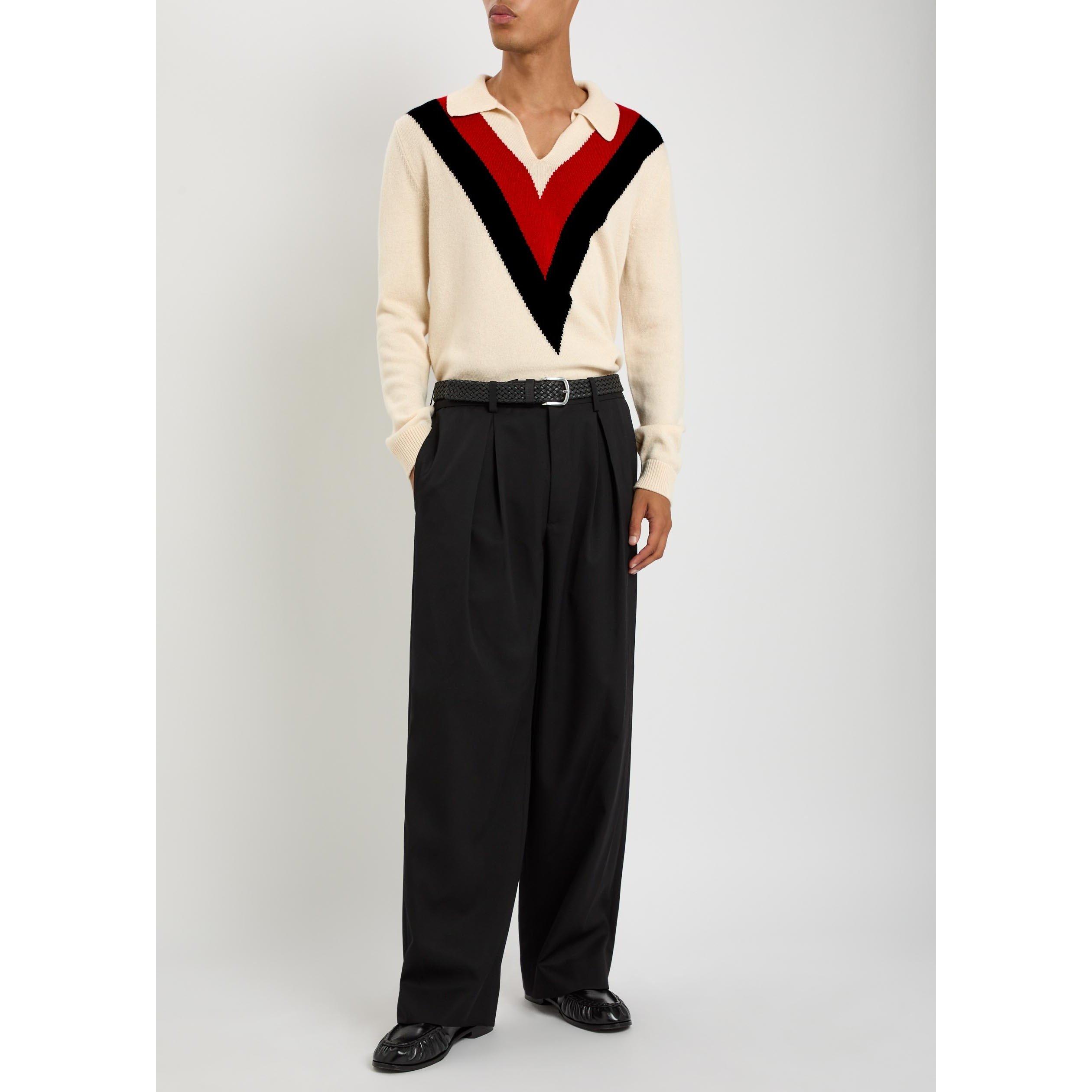 CREAM - Valentino - VAL CASHMERE LS POLO - 5