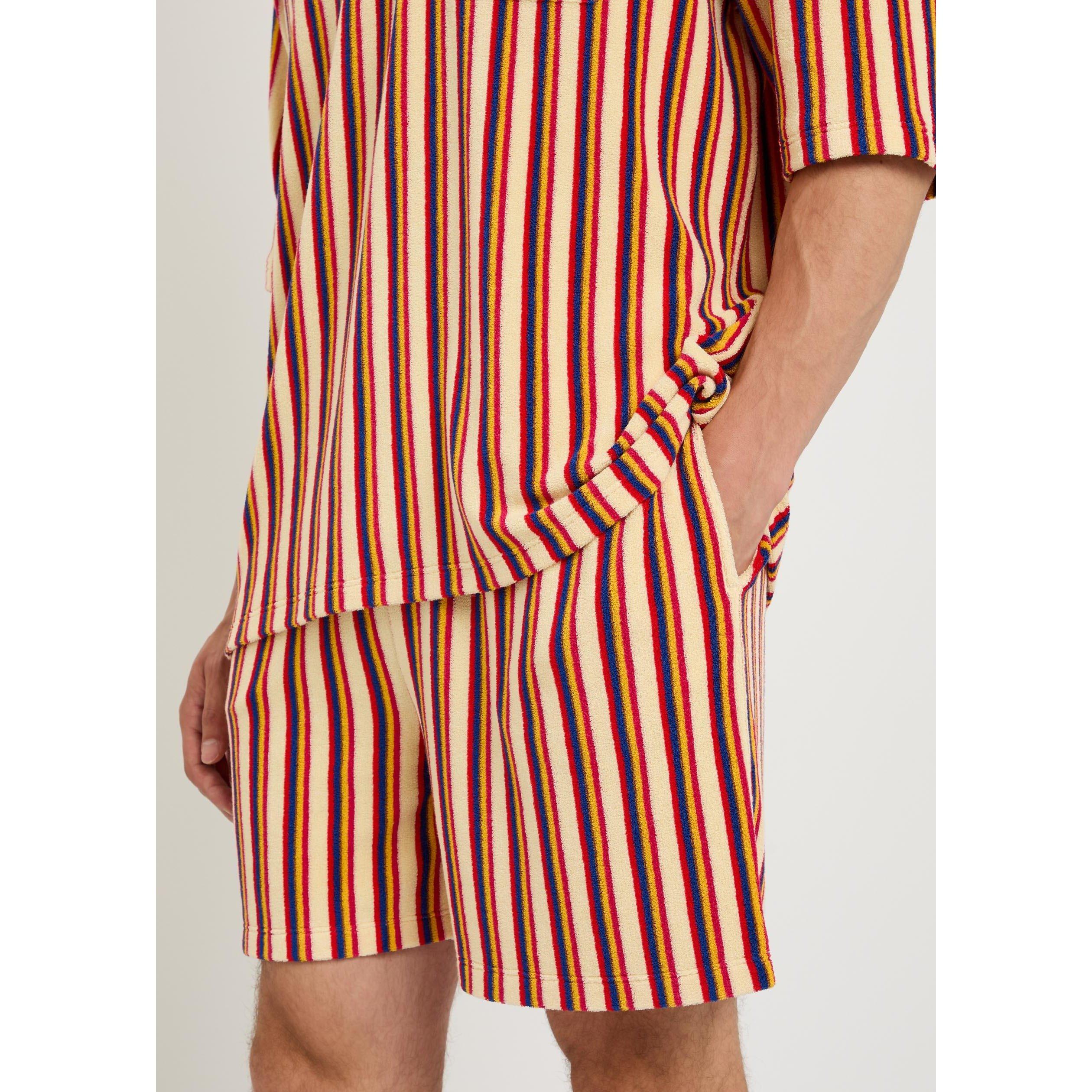 MULTICOLOURED 1 - Valentino - Men's Val Sponge Striped Jogger Shorts - 4
