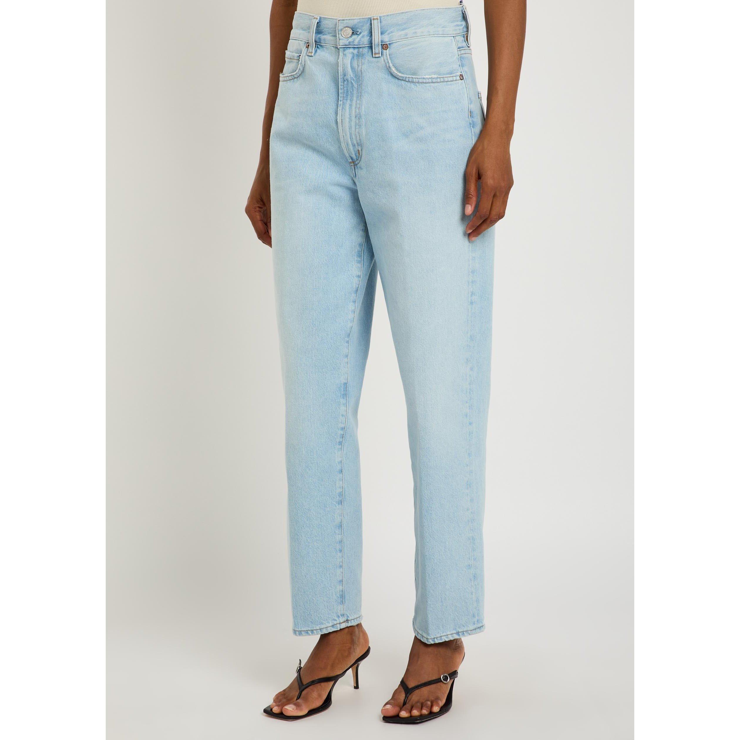 LIGHT BLUE - Agolde - Women's 80s Comeback High-Rise Cotton Tapered Jeans - 2