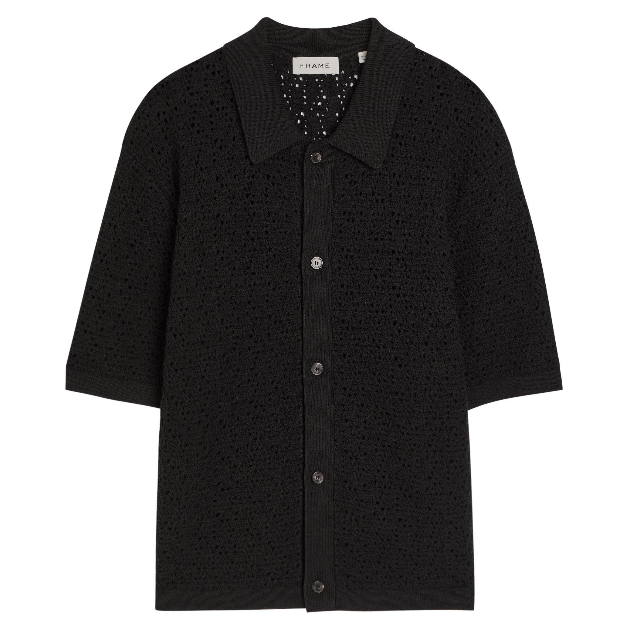 BLACK - Frame - FRAME KNIT SHIRT CARDIGAN SS