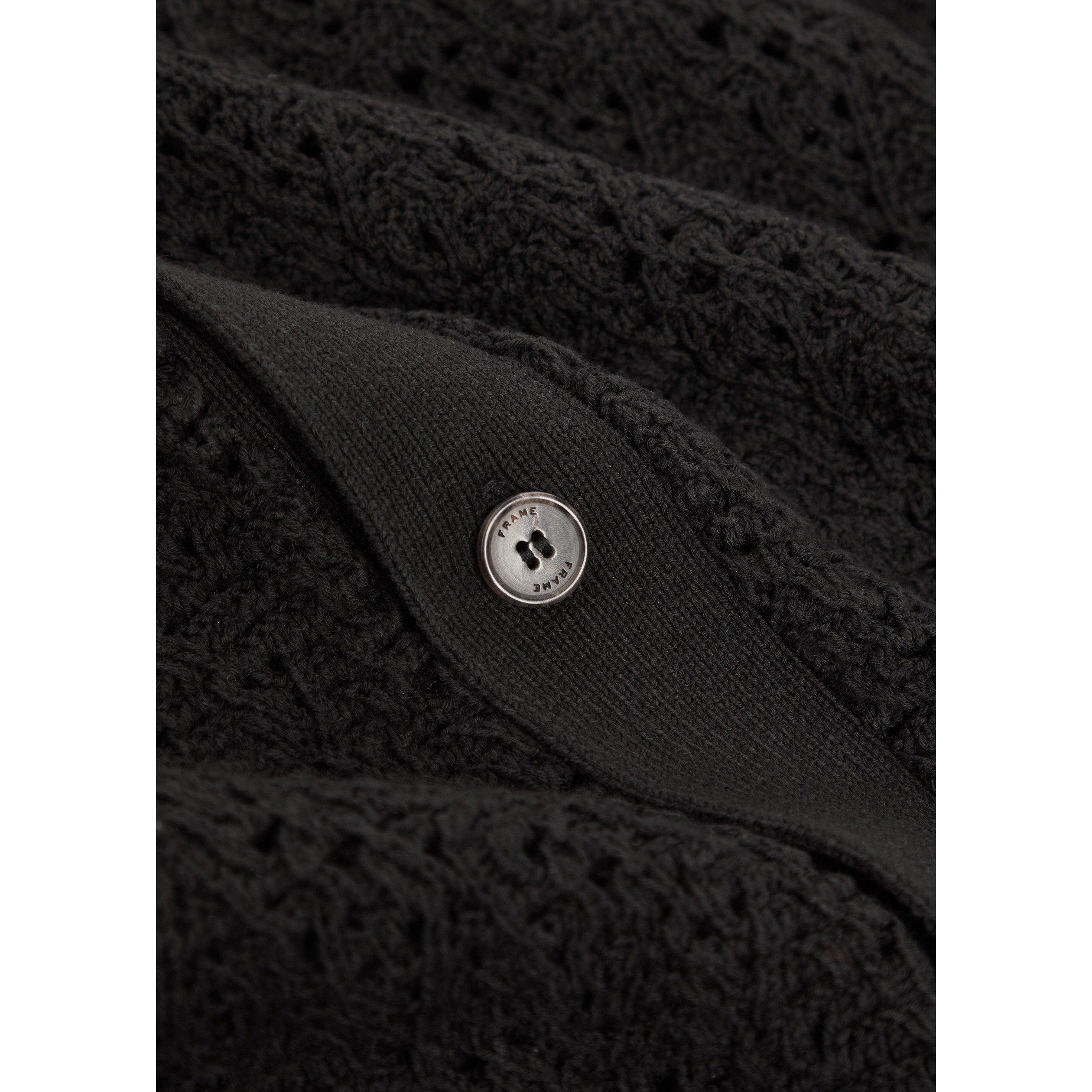 BLACK - Frame - FRAME KNIT SHIRT CARDIGAN SS - 4