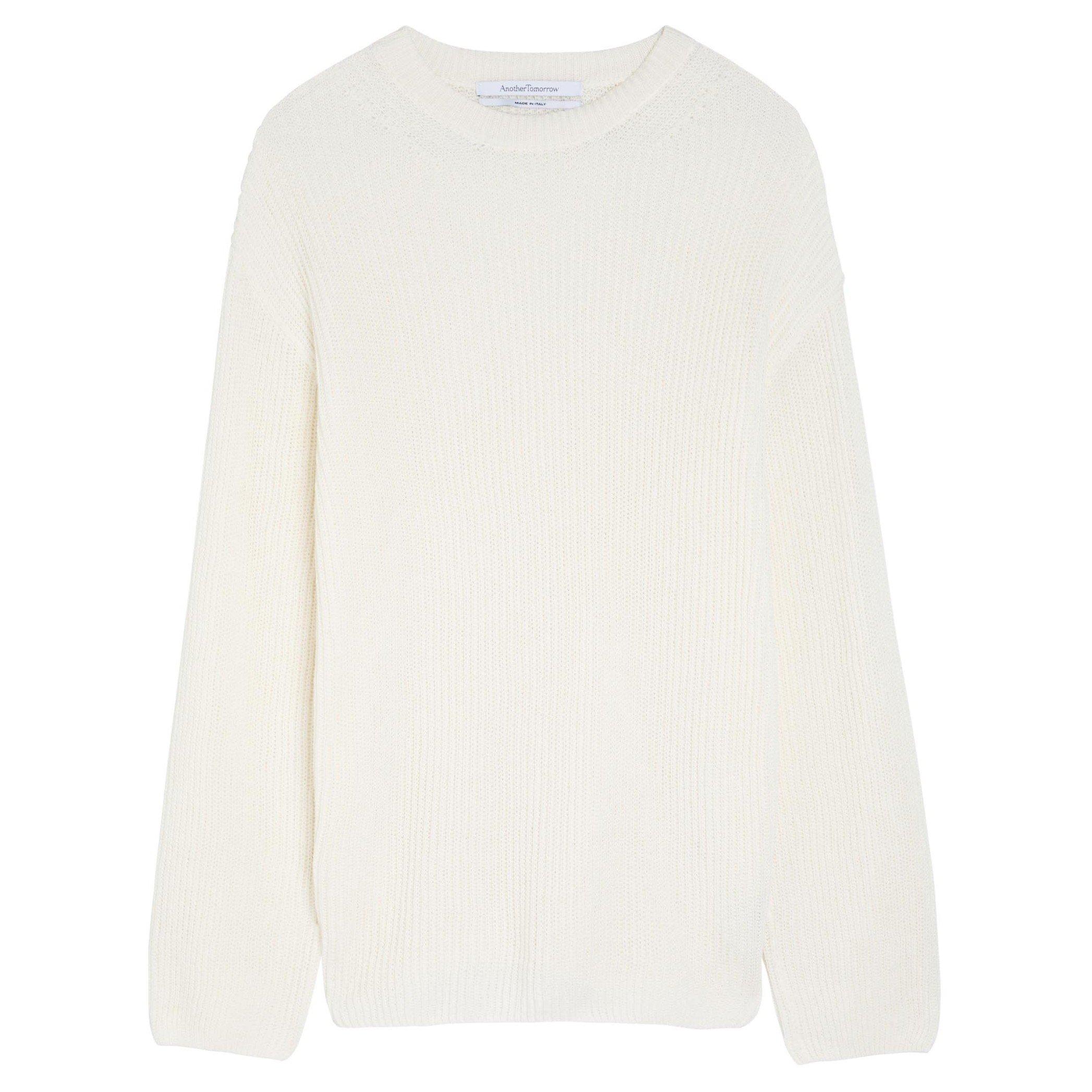 OFF WHITE - Another Tomorrow - DRAPED CREW KNIT