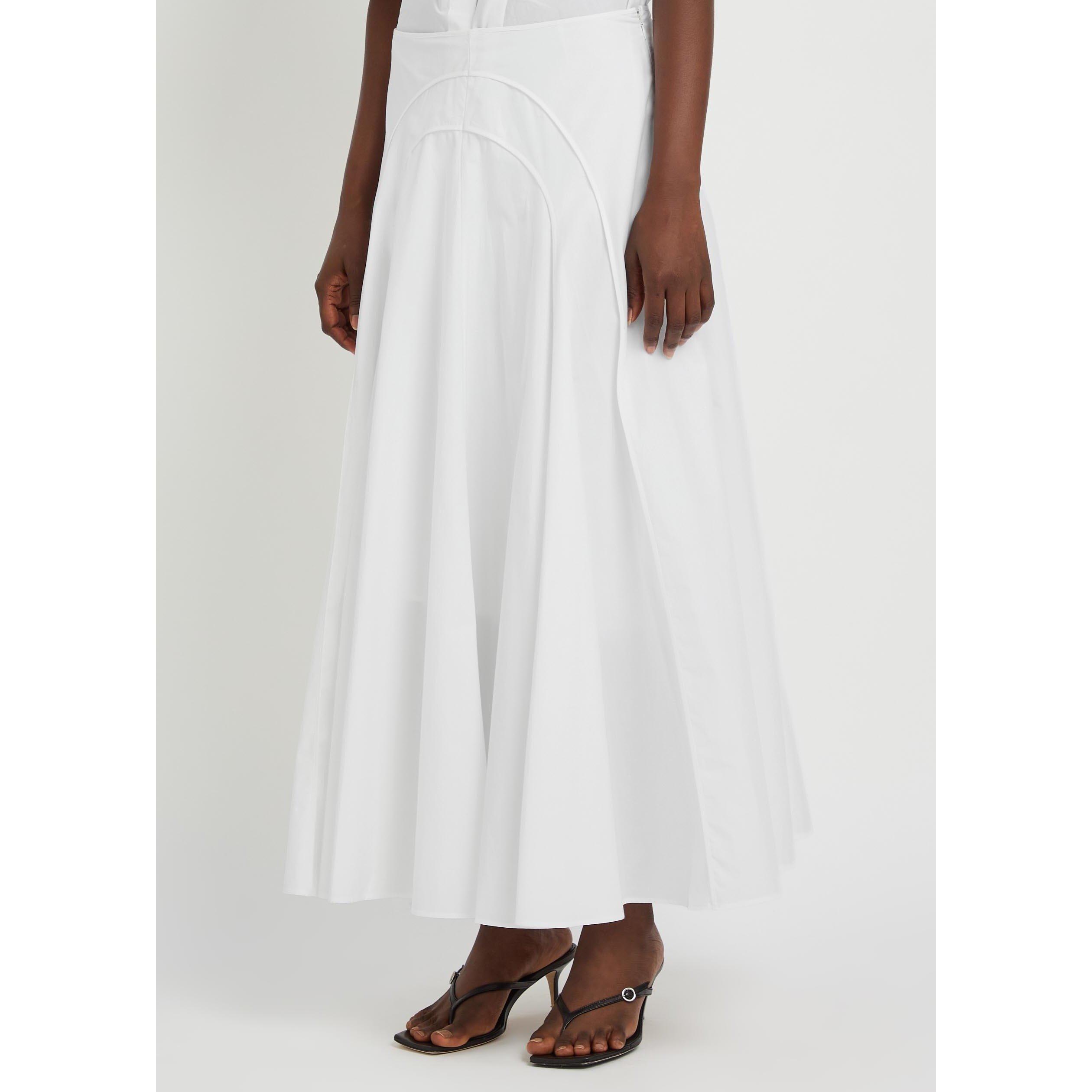 WHITE - Another Tomorrow - SEAMED FULL SKIRT - 2