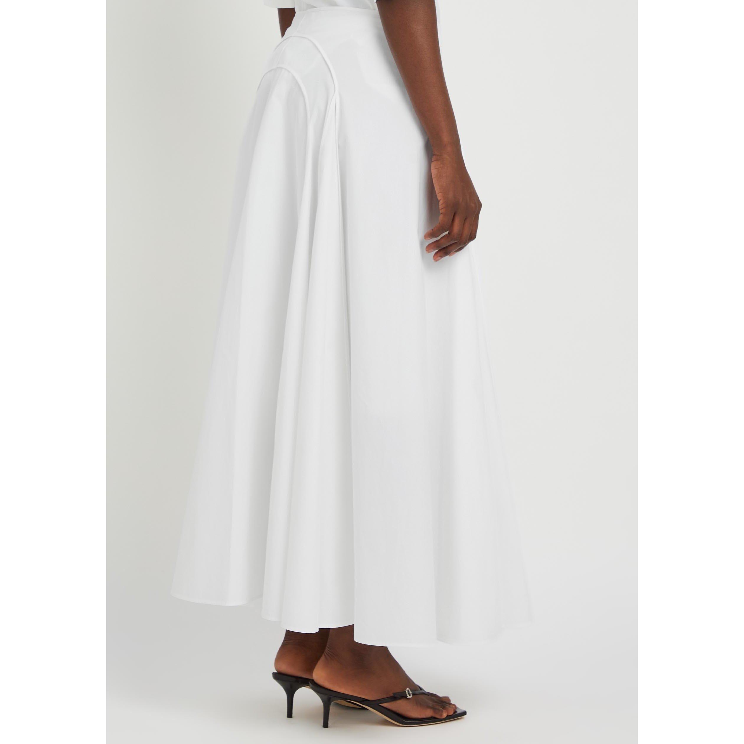 WHITE - Another Tomorrow - SEAMED FULL SKIRT - 3