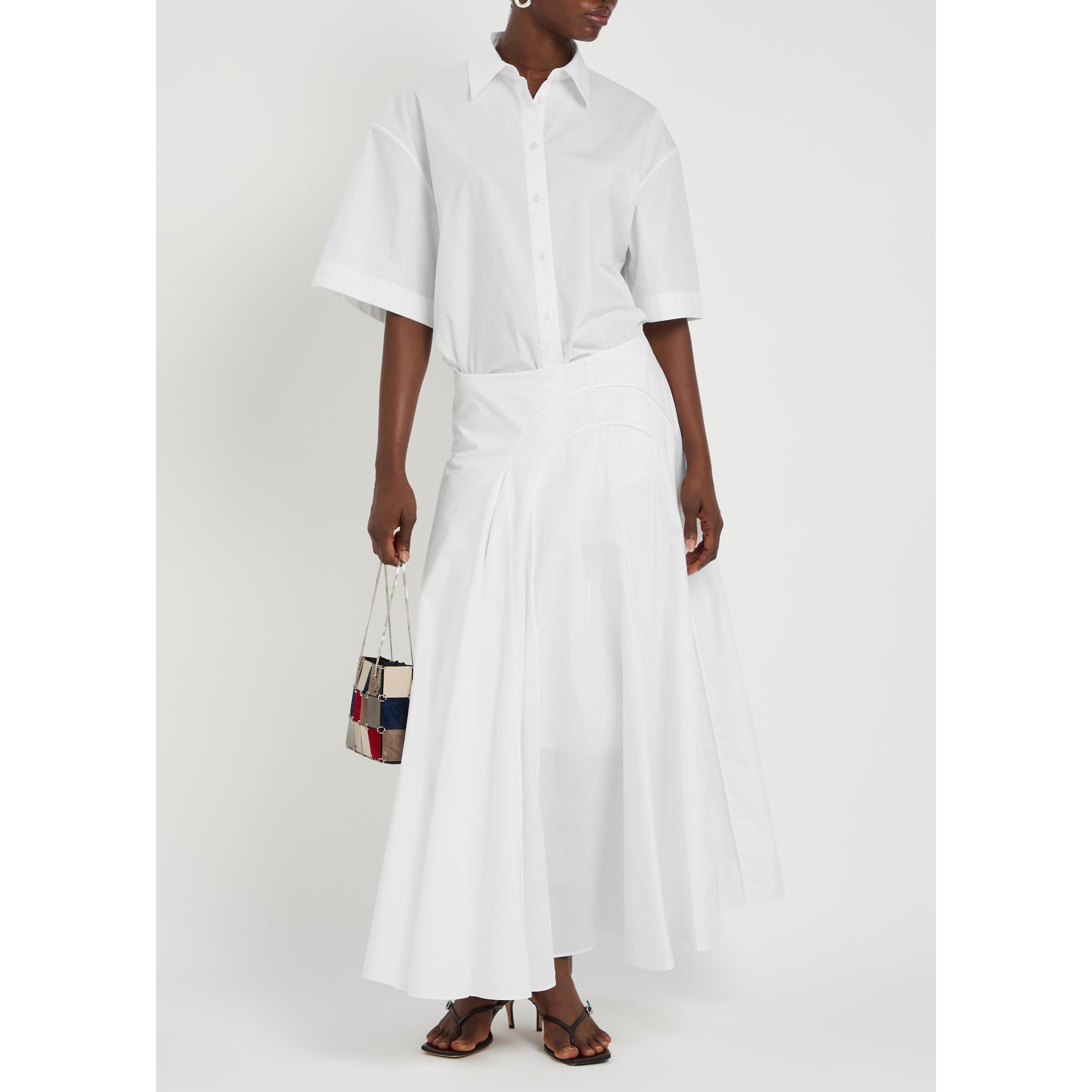 WHITE - Another Tomorrow - SEAMED FULL SKIRT - 5