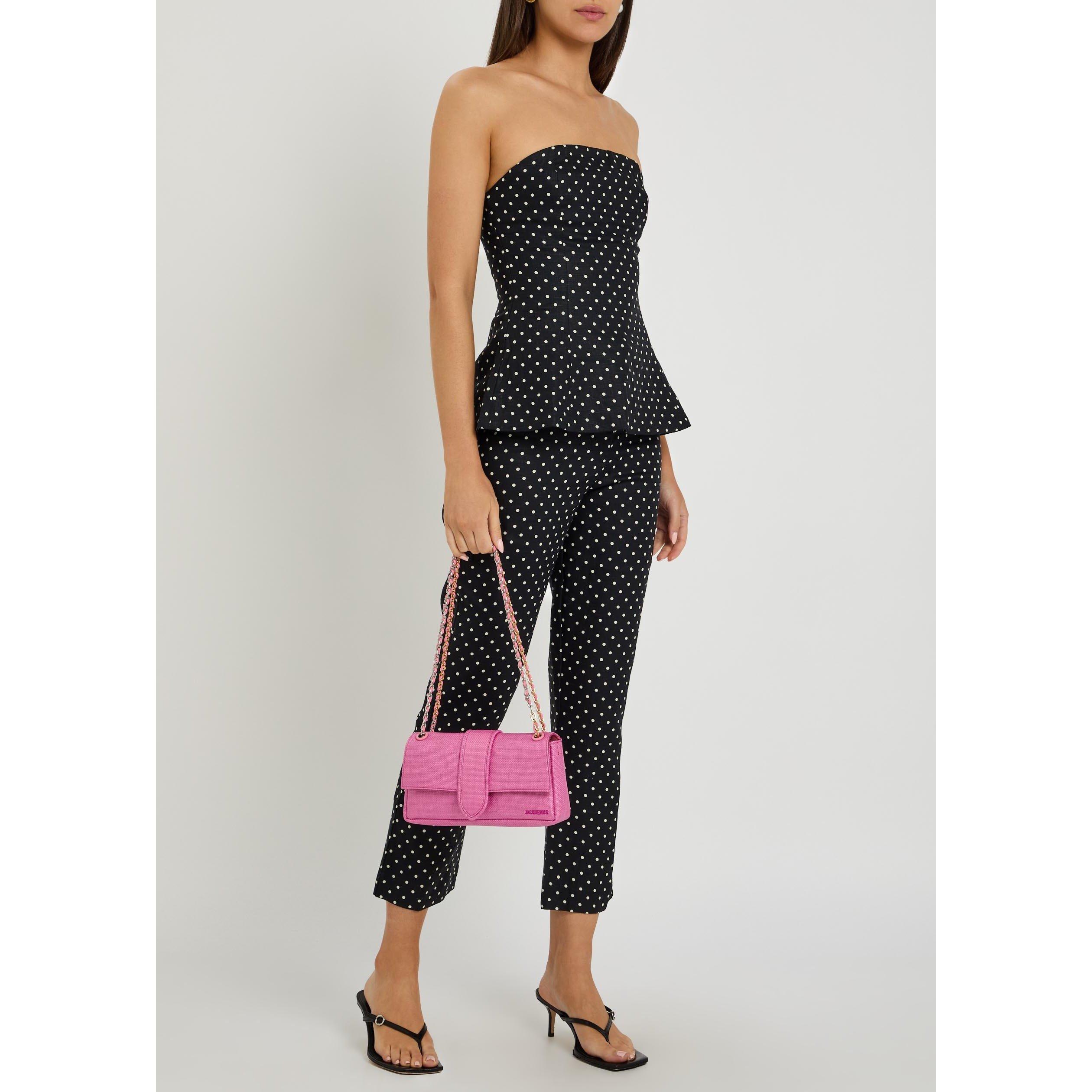 BLACK AND WHITE - Faithfull The Brand - Women's Petro Polka Dot Linen Slim-Fit Peplum Top - 5
