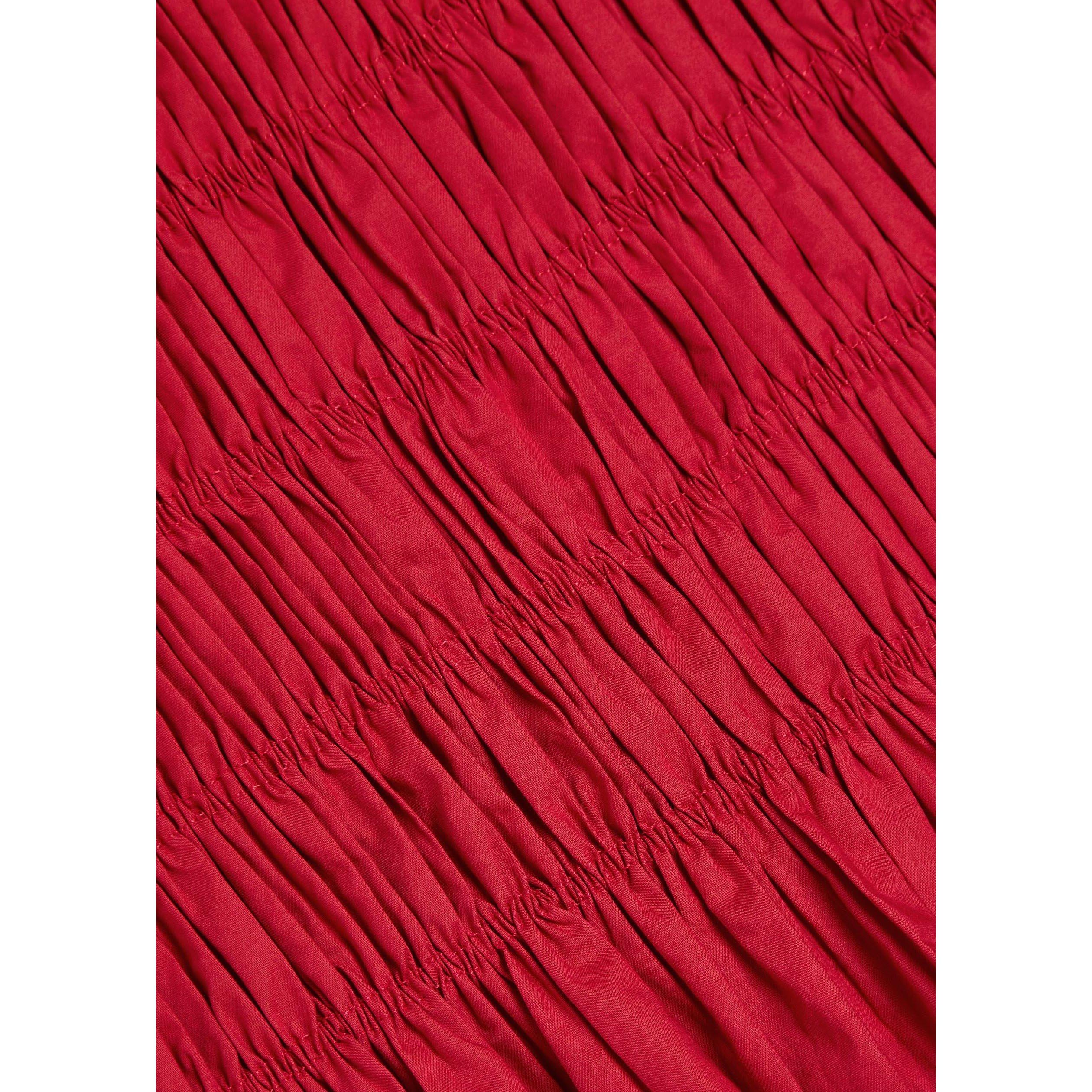 RED - Faithfull The Brand - Women's Cales Cotton Slim-Fit Peplum Top - 4